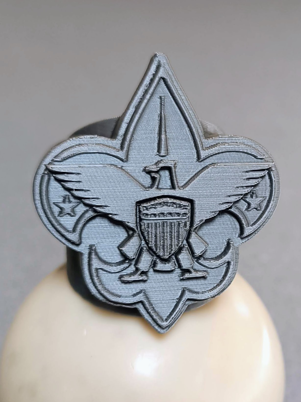 Boy Scouts of America Logo woggle with 3D logo (different layers)