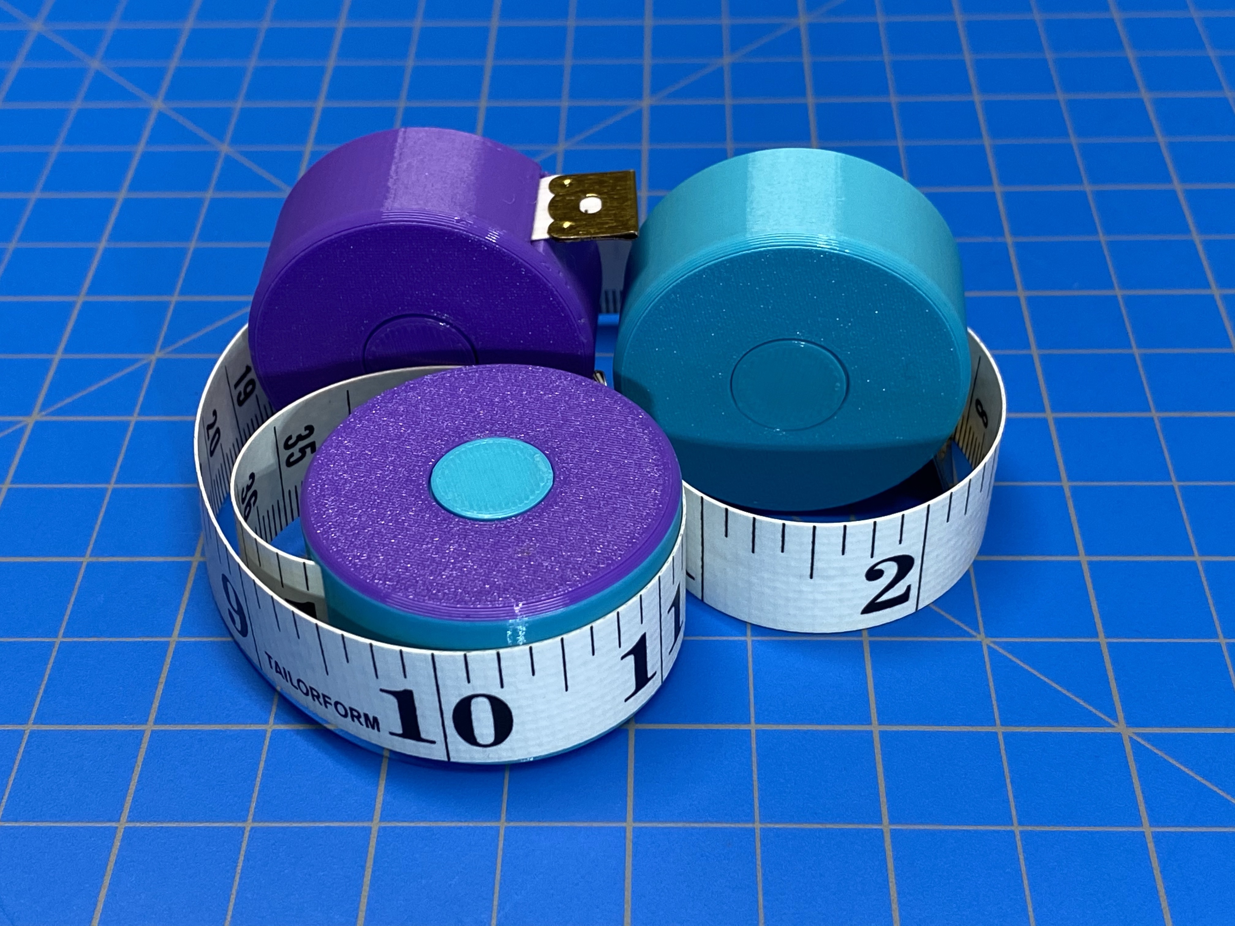 Sewing Cloth Tape Measure Winder Case 14mm and 18mm Snap Fit