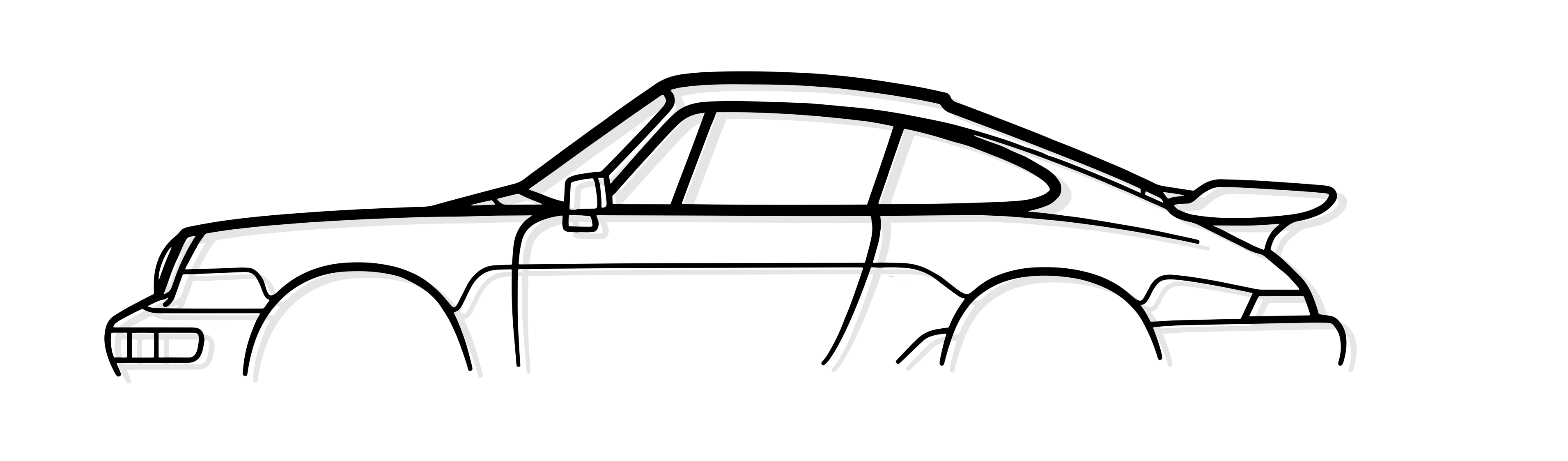Porsche 964 Silhouette Wall Art