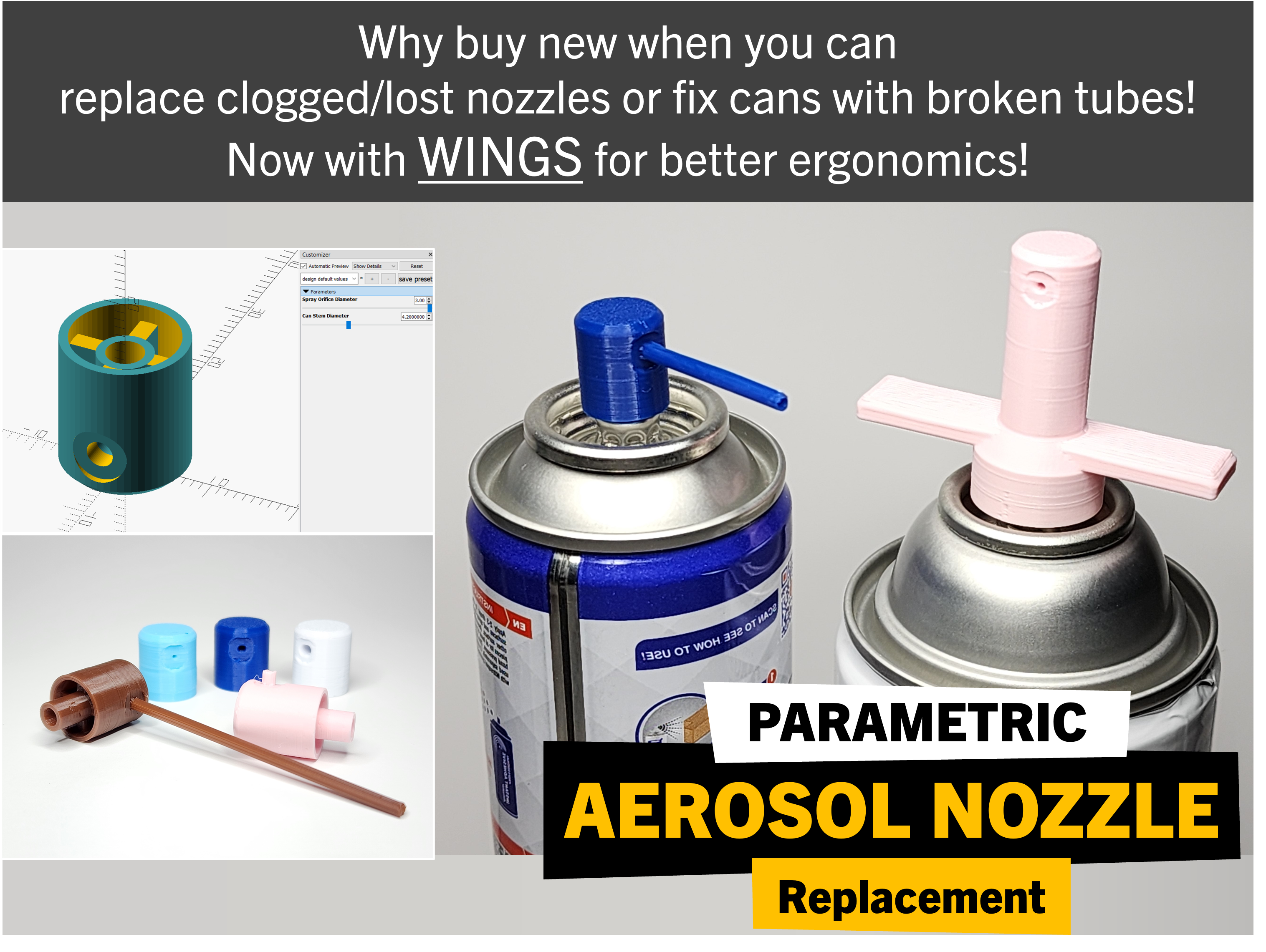 Parametric Aerosol Nozzle Replacement
