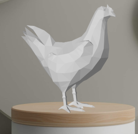 Low poly chicken