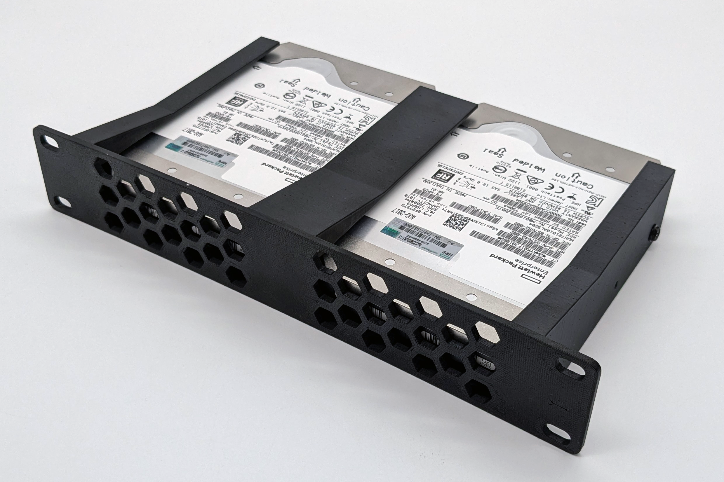 10 Inch Rack 1U 2x 3.5 HDD Mount