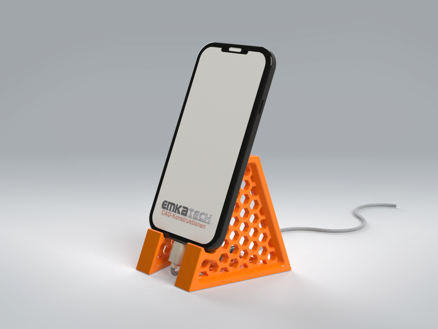 Simple Phone Stand β SupportβFree Print for Portrait & Landscape with Cable PassβThrough