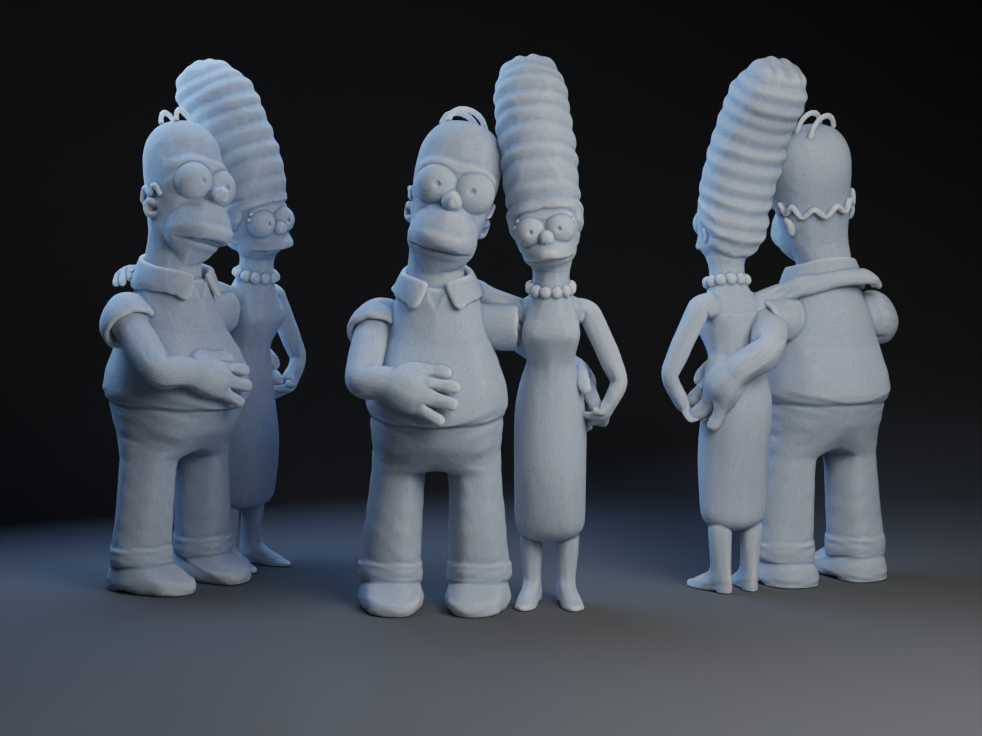 Marge and Homer Simpson