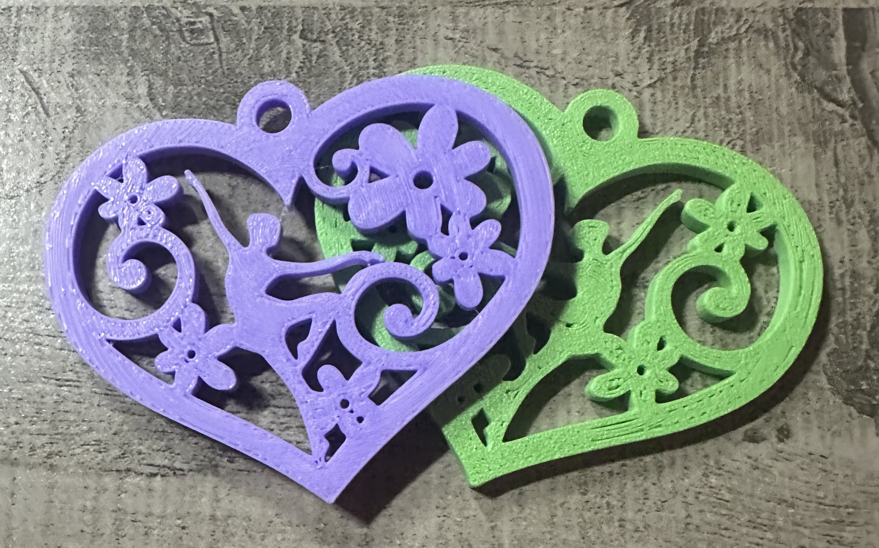 Dancer-Gymnast Keychain Heart
