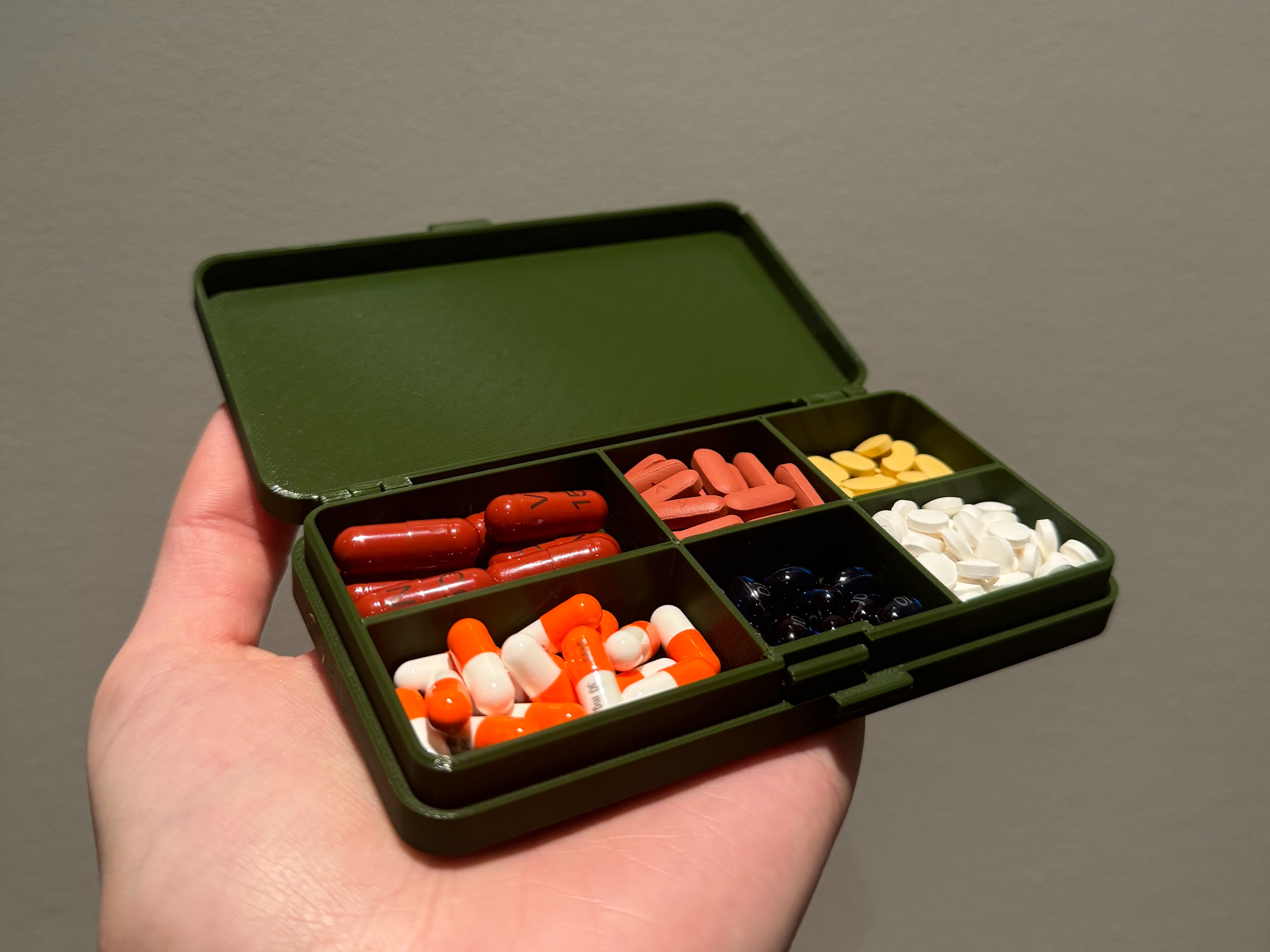 Travel Compartment Pill Box
