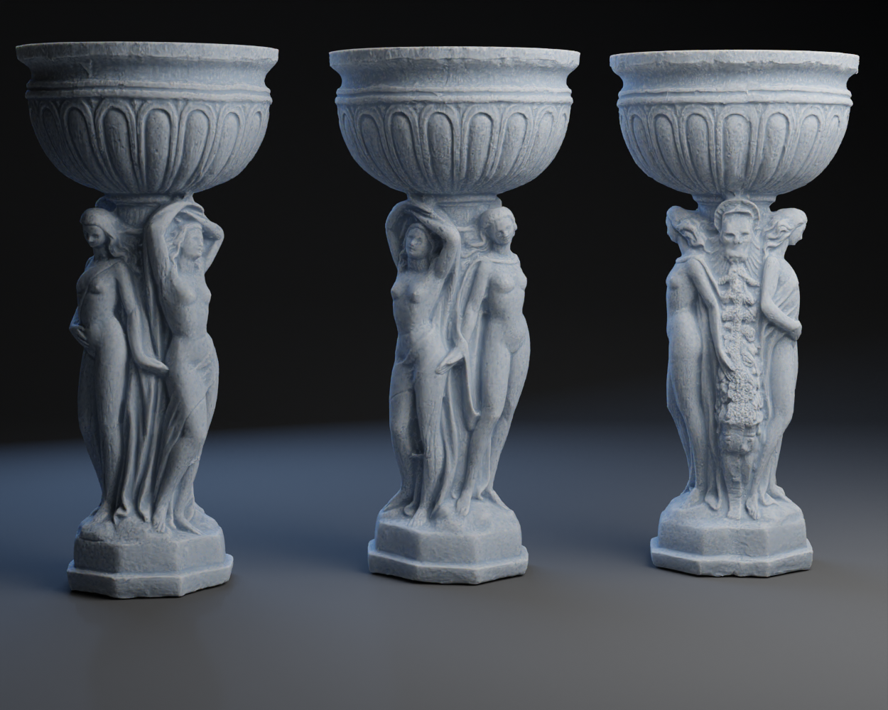 Three Muses Goblet / Vase
