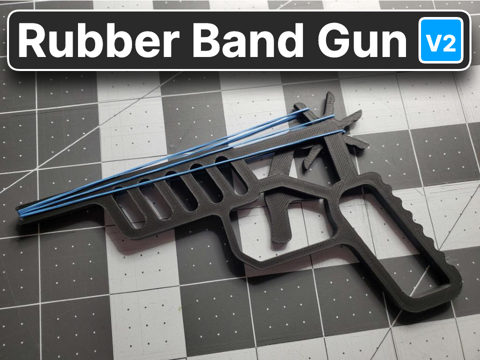 Rubber Band Gun (Print-In-Place)