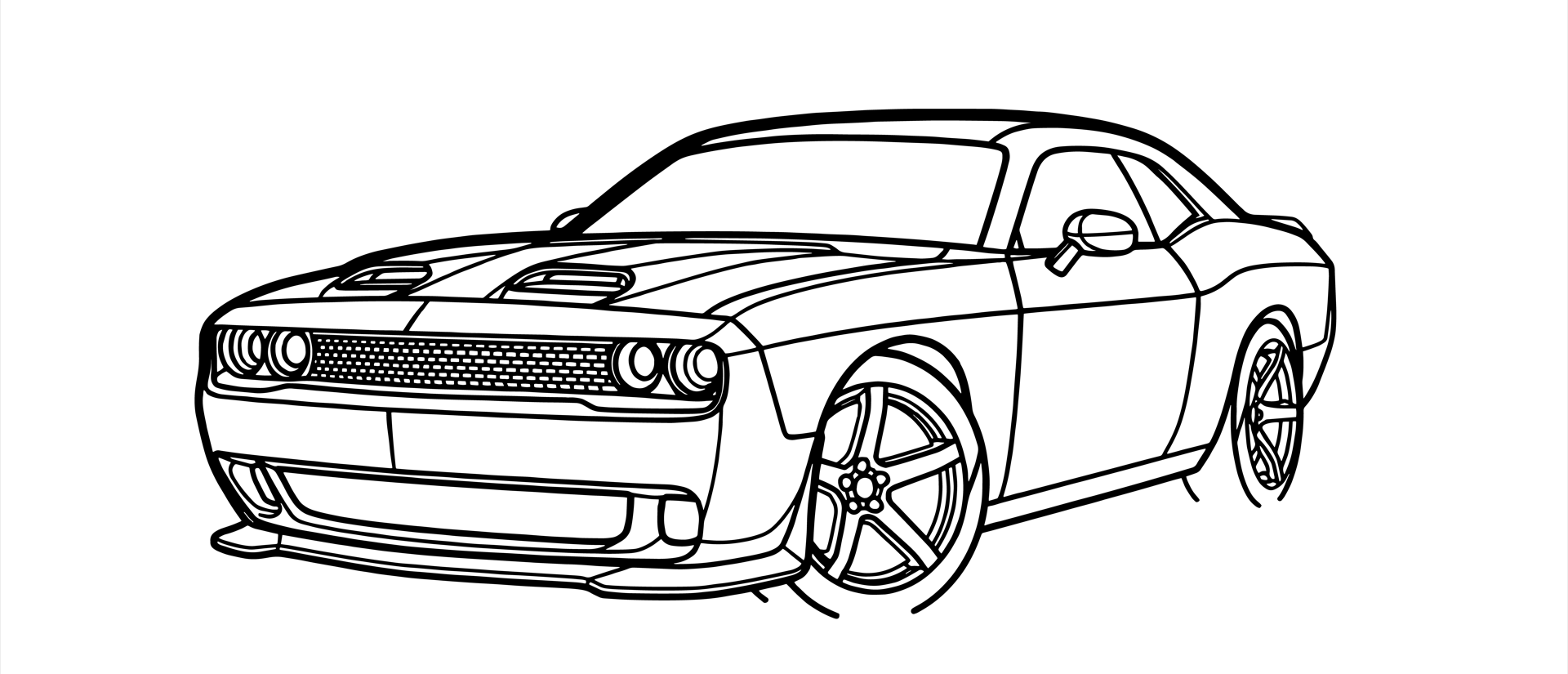 Dodge Challenger Front Silhouette