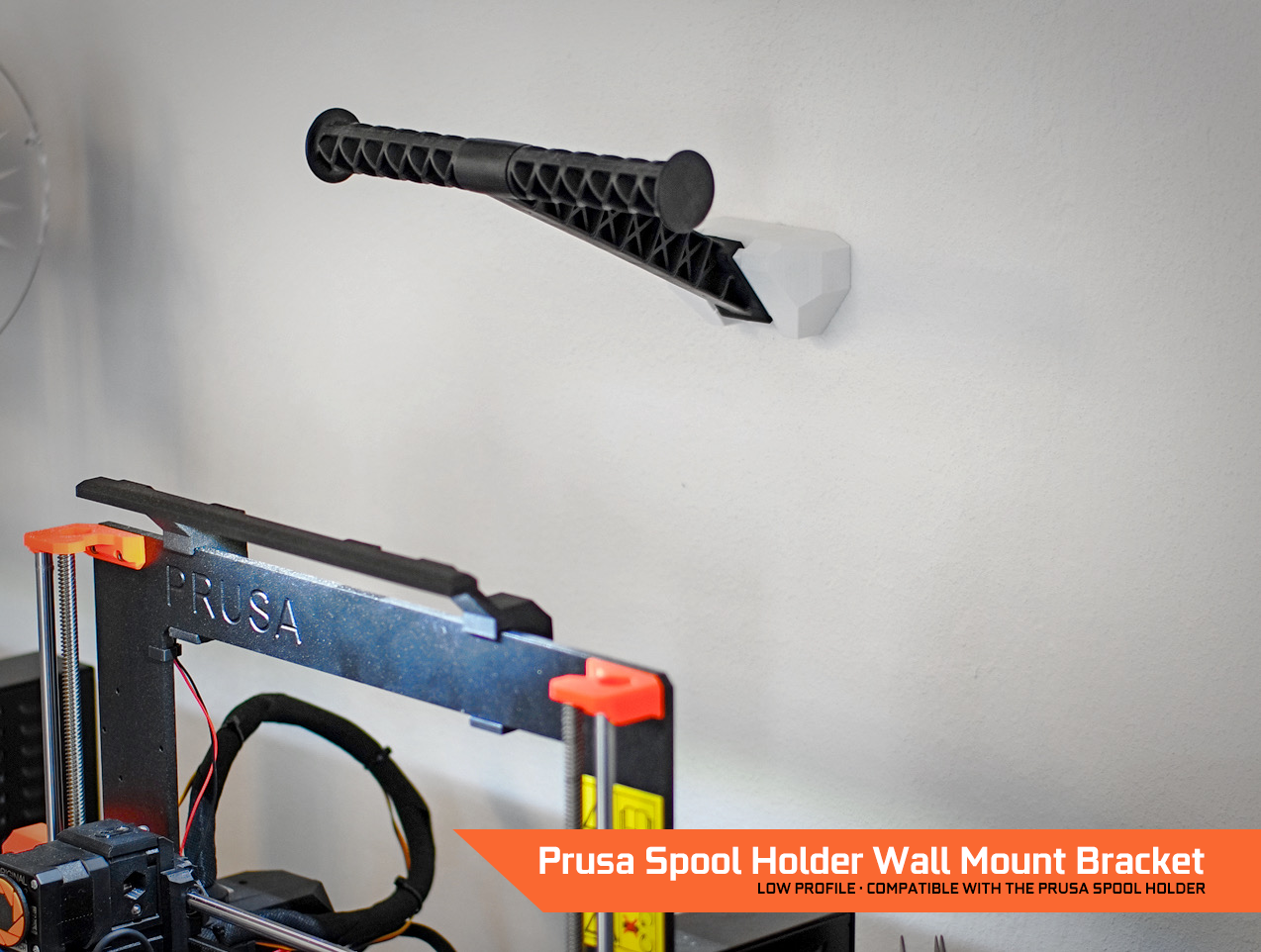 Prusa Spool Holder Wall Mount Bracket