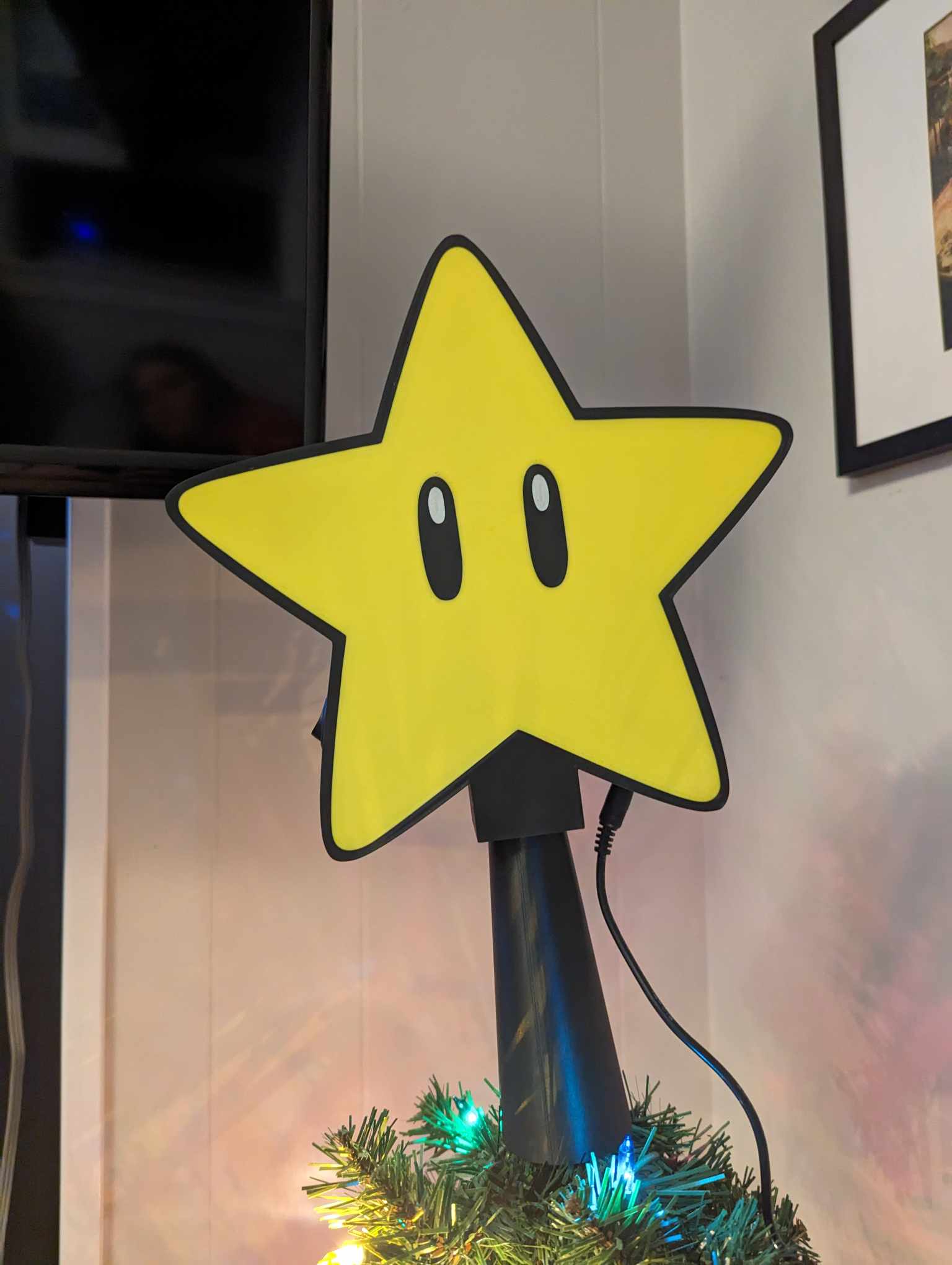 Mario Star Christmas Tree topper