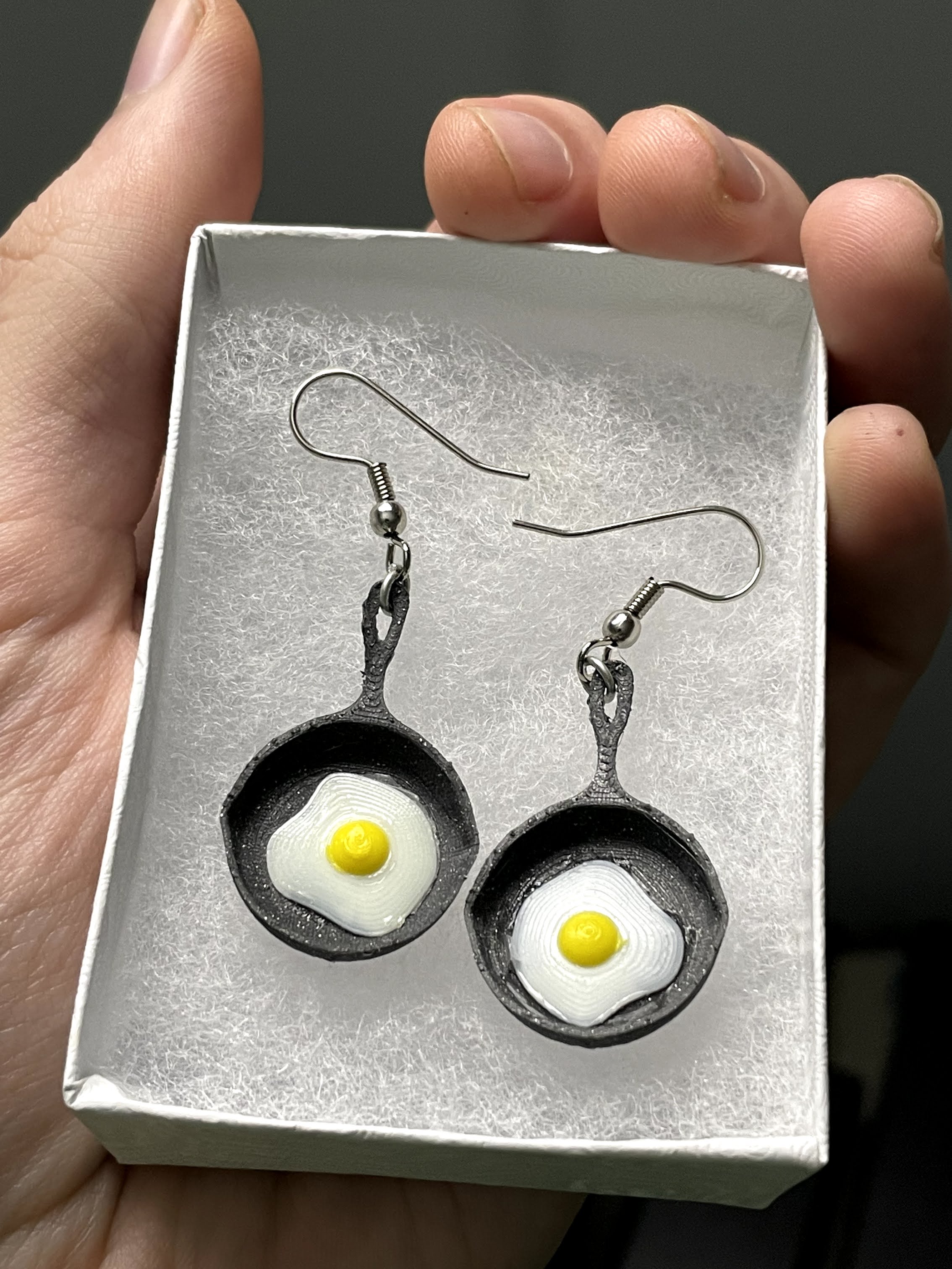 Cast Iron Pan Ear Rings