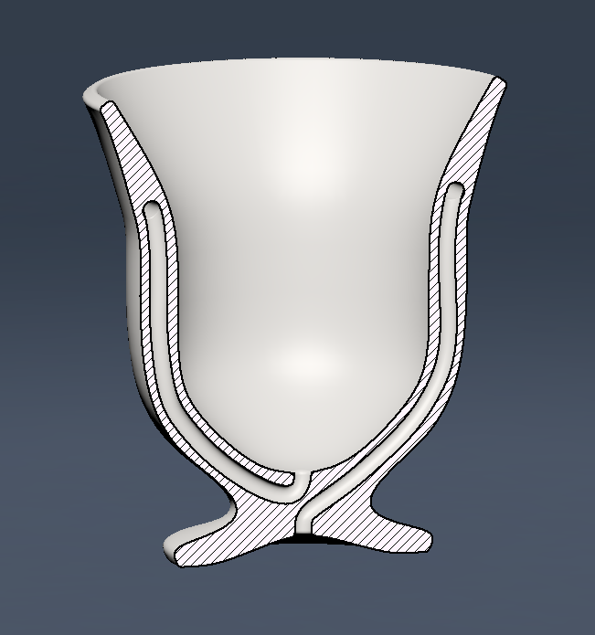 A less obvious Pythagorean/greedy cup.
