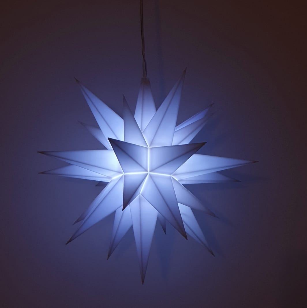 Weihnachtsstern mit Beleuchtung