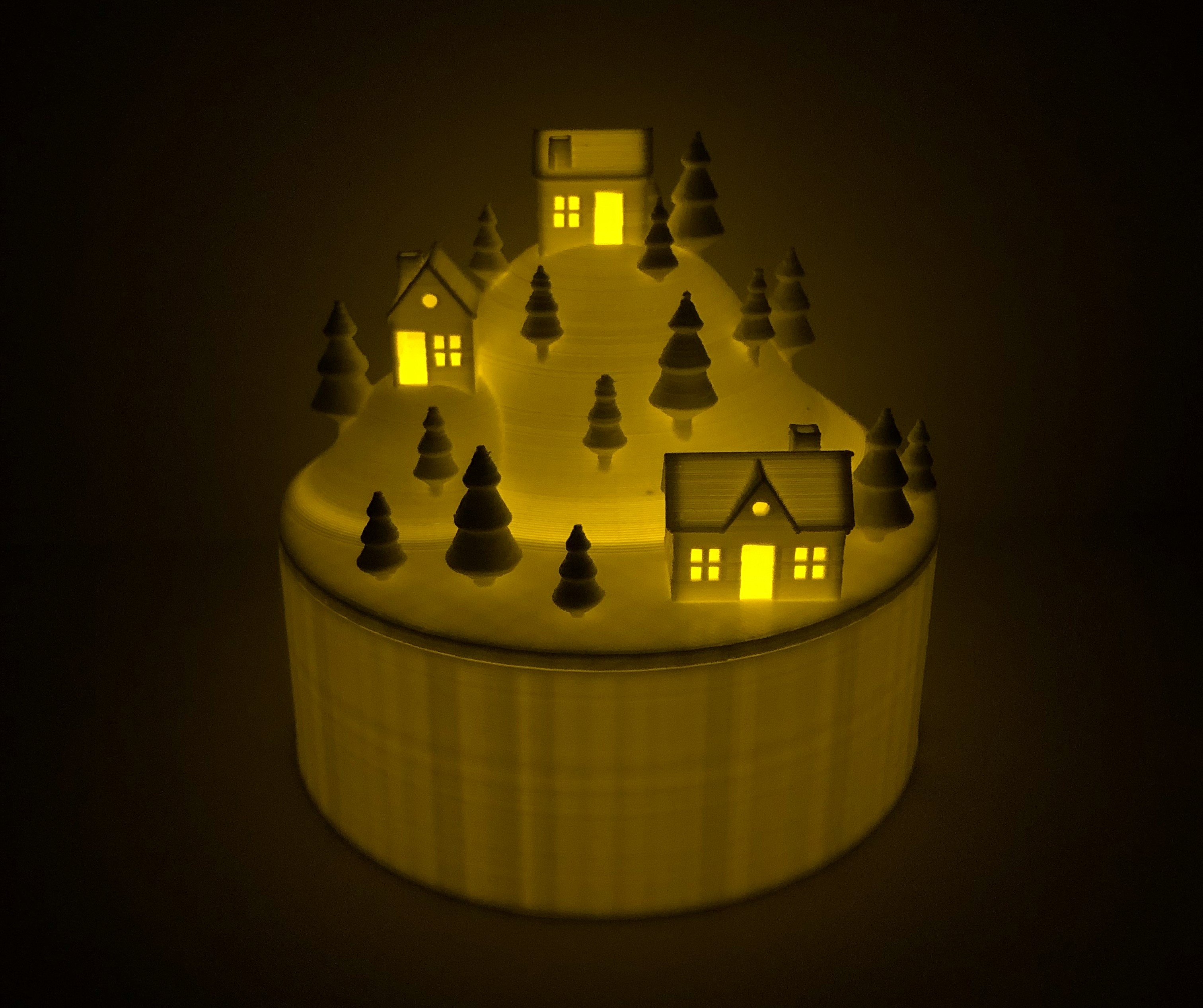 Tiny Winter Village Lantern
