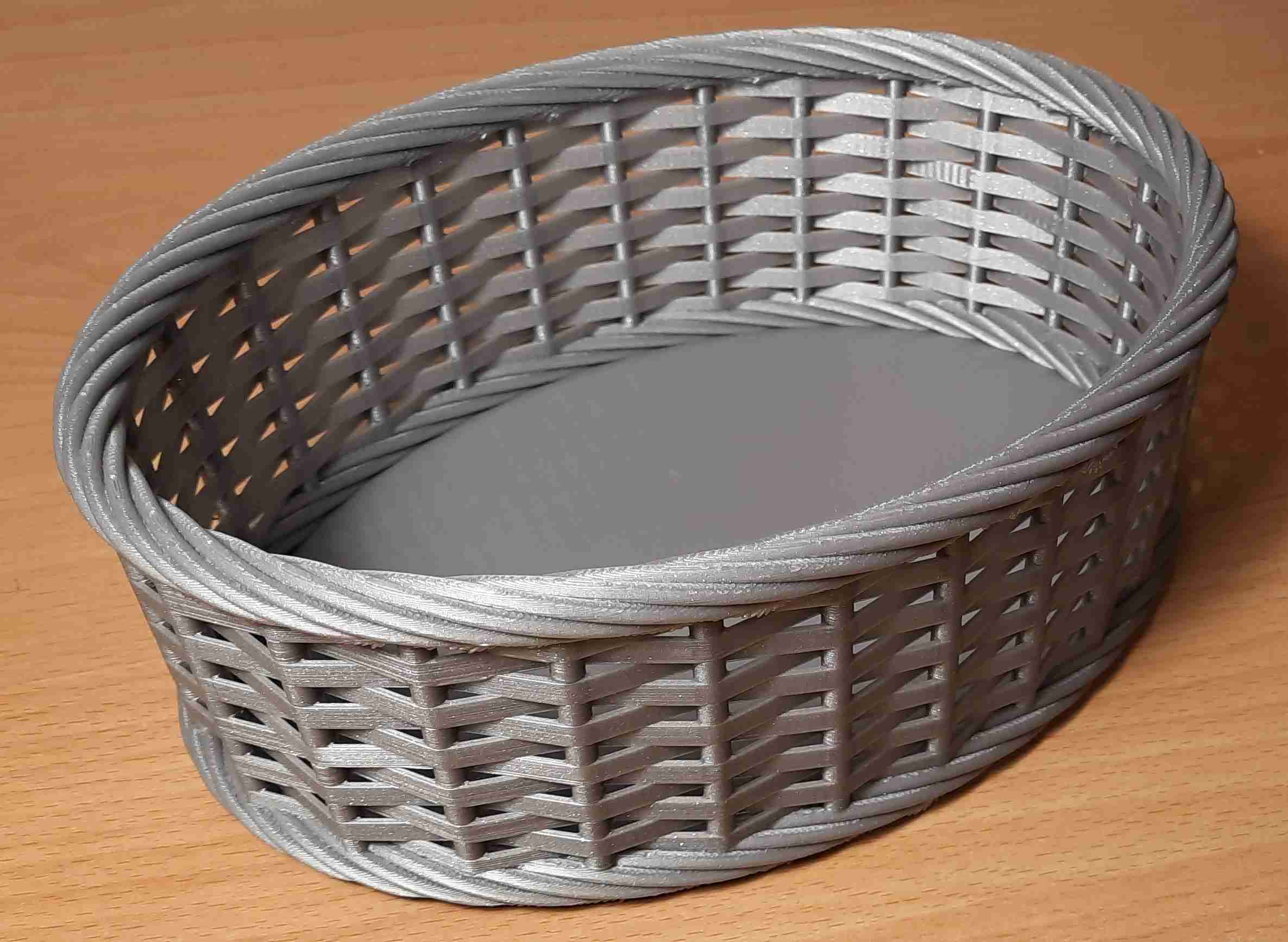 Wide woven basket