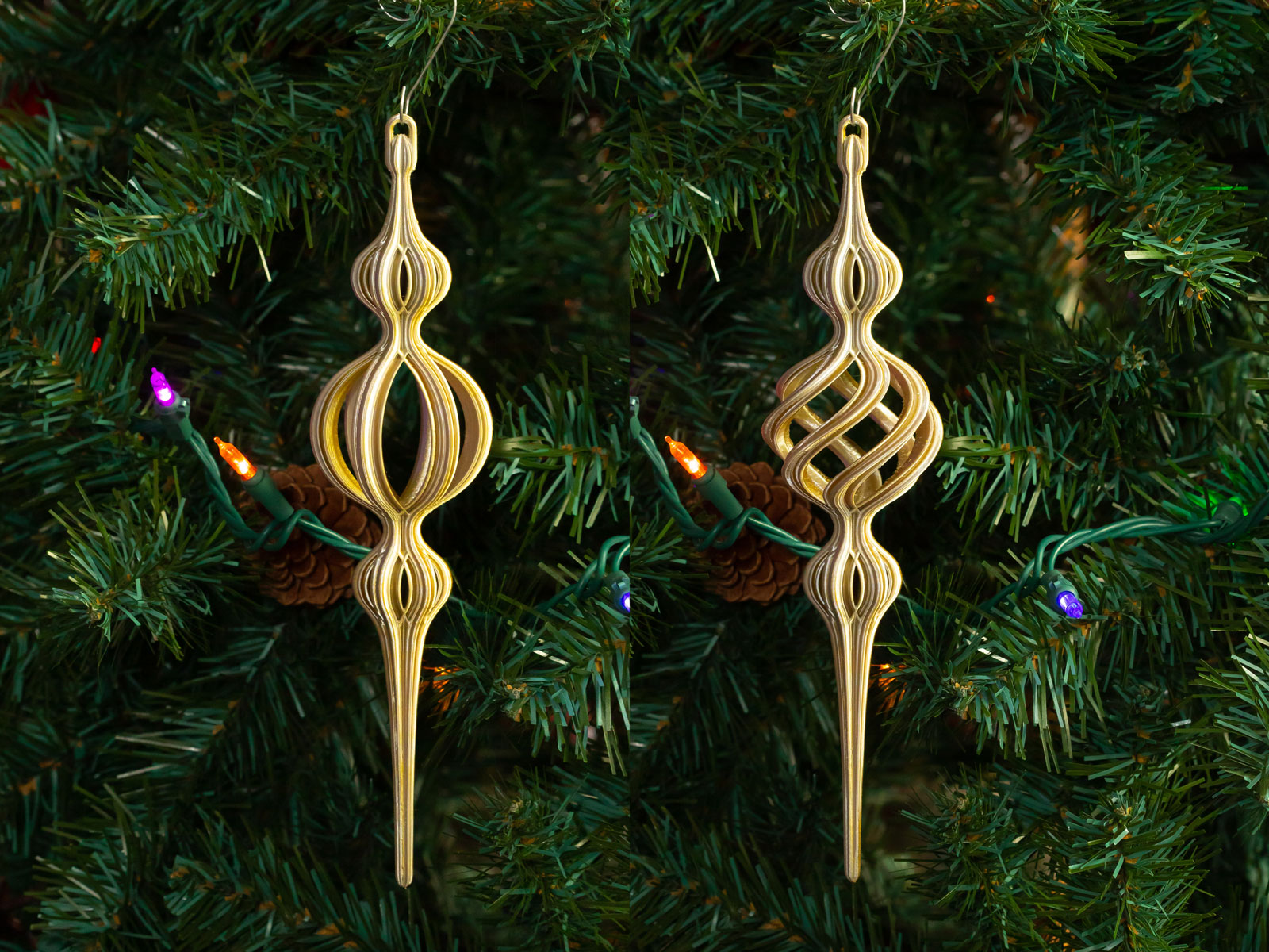 Retro Chic Christmas Ornaments