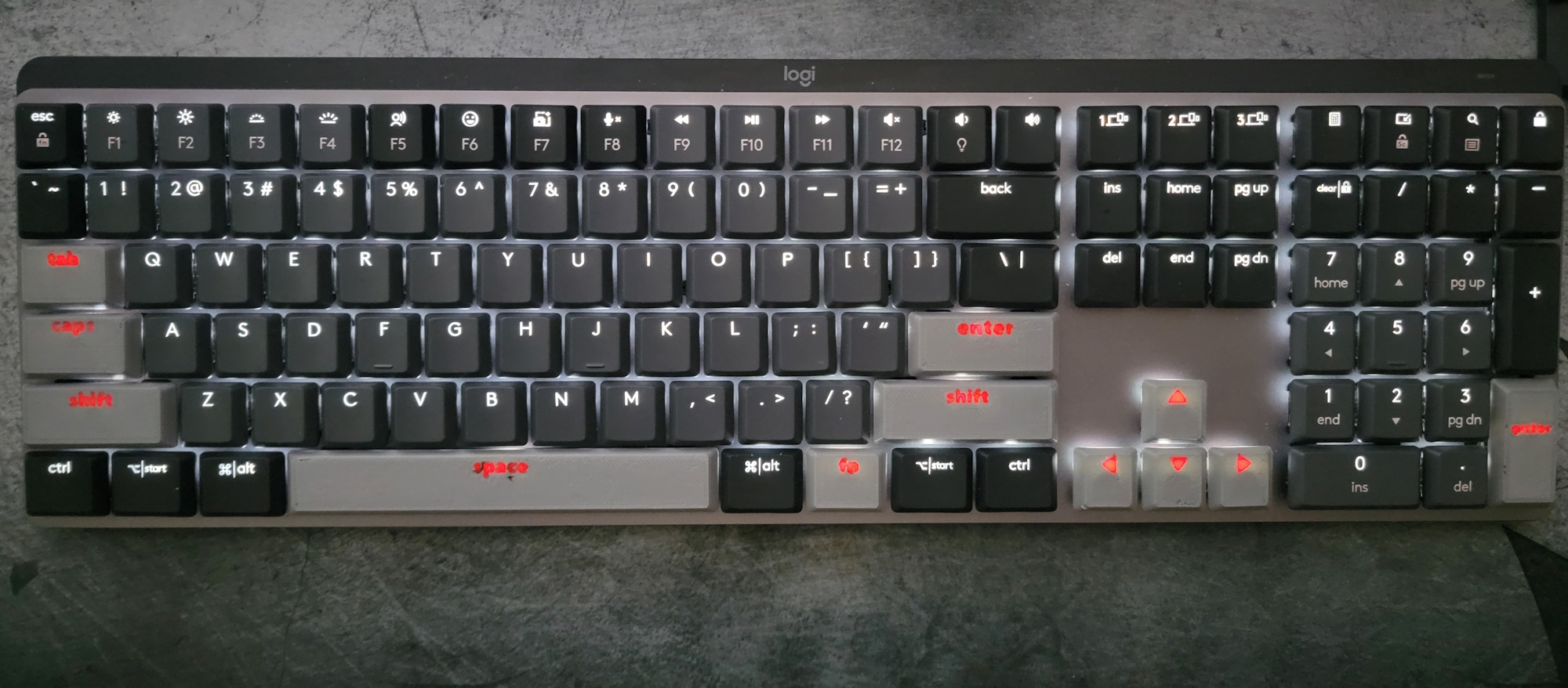 Logitech MX Mechanical Key Caps - All Keycap Sizes