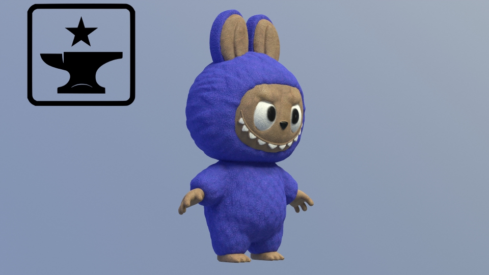 Labubu β furry textured figurine | 1 part | no painting required