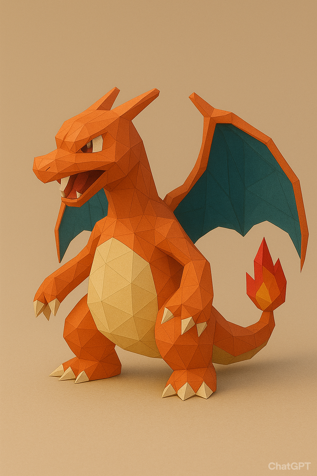 #006 Charizard – Low Poly Pokémon