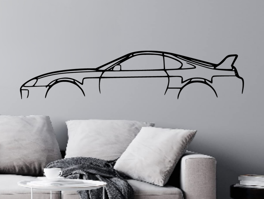 Toyota Supra Mk4 Silhouette Wall Art