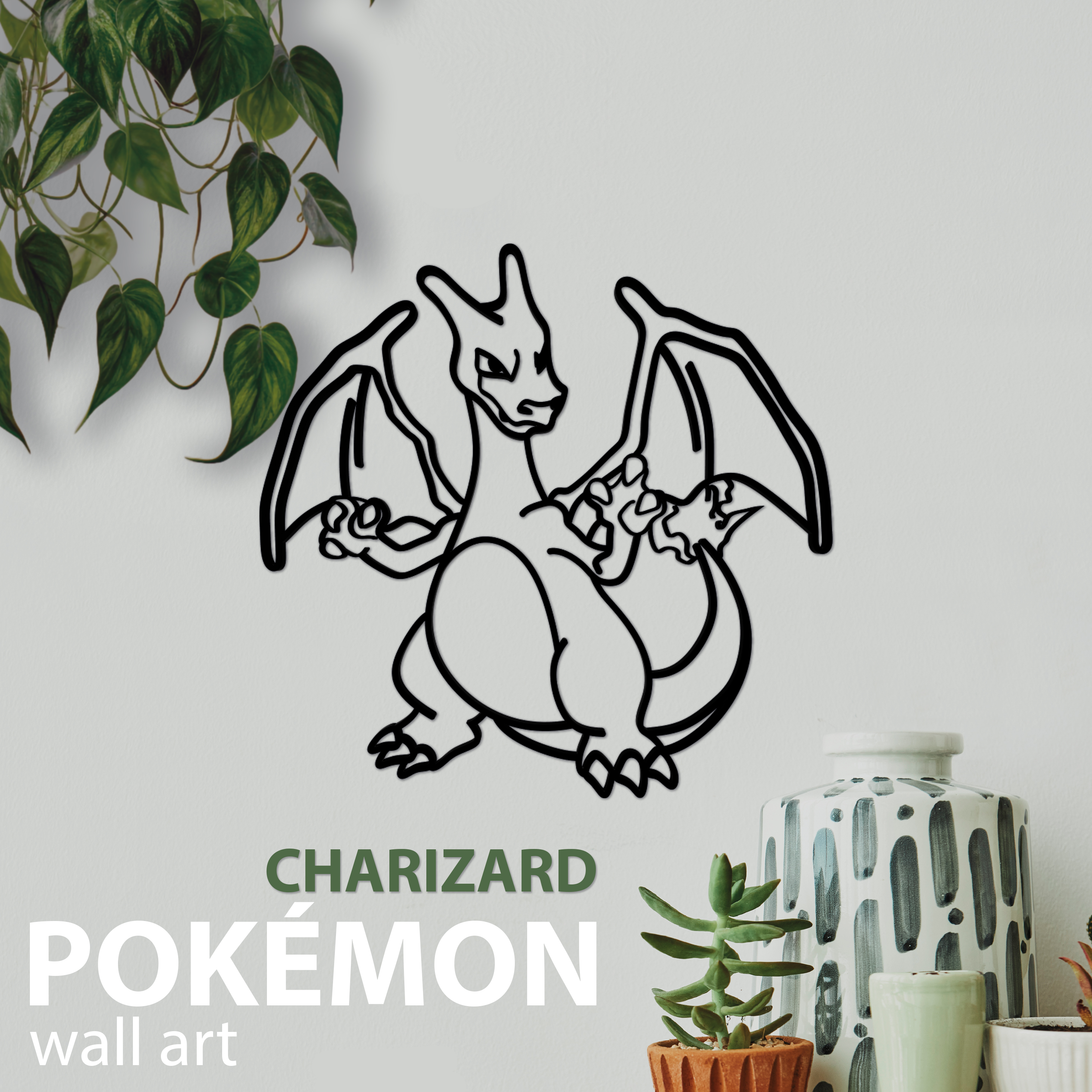 Pokemon Charizard Wall Art Decor