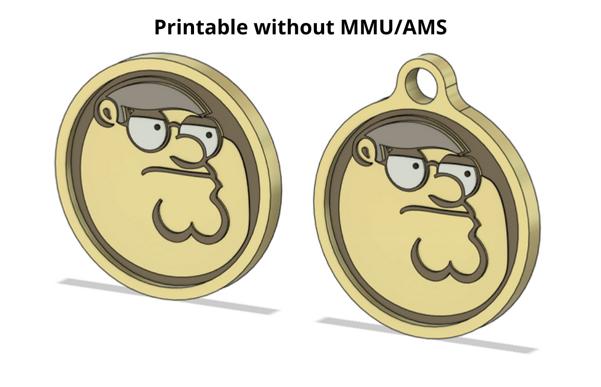 fortnite Peter Griffin medallion / keychain