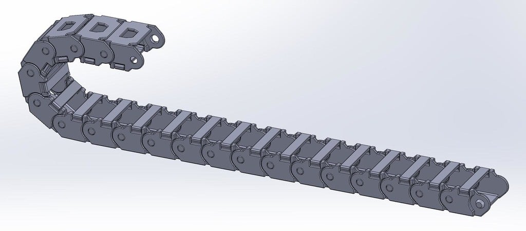 Drag Chain with removable closing brackets