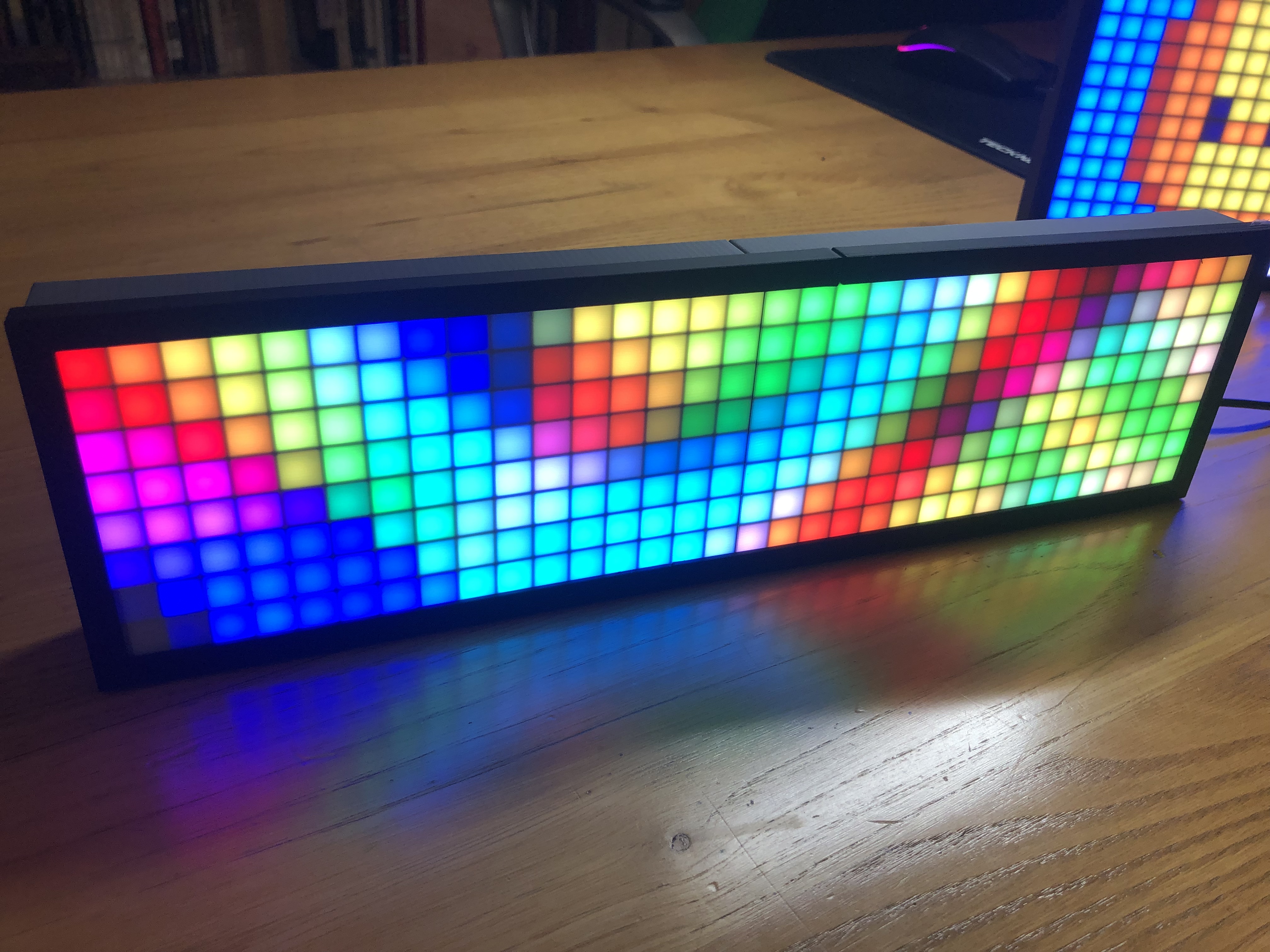 8x32 LED Matrix Frame with Diffuser Grid