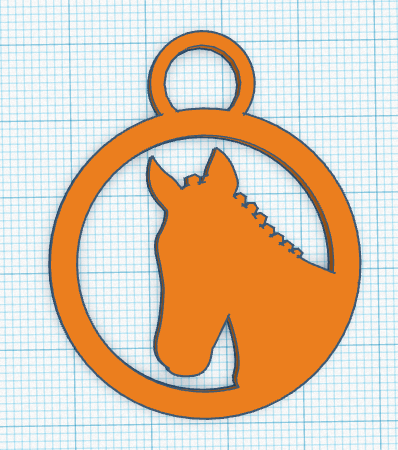 Cute Horse Head Key Chain