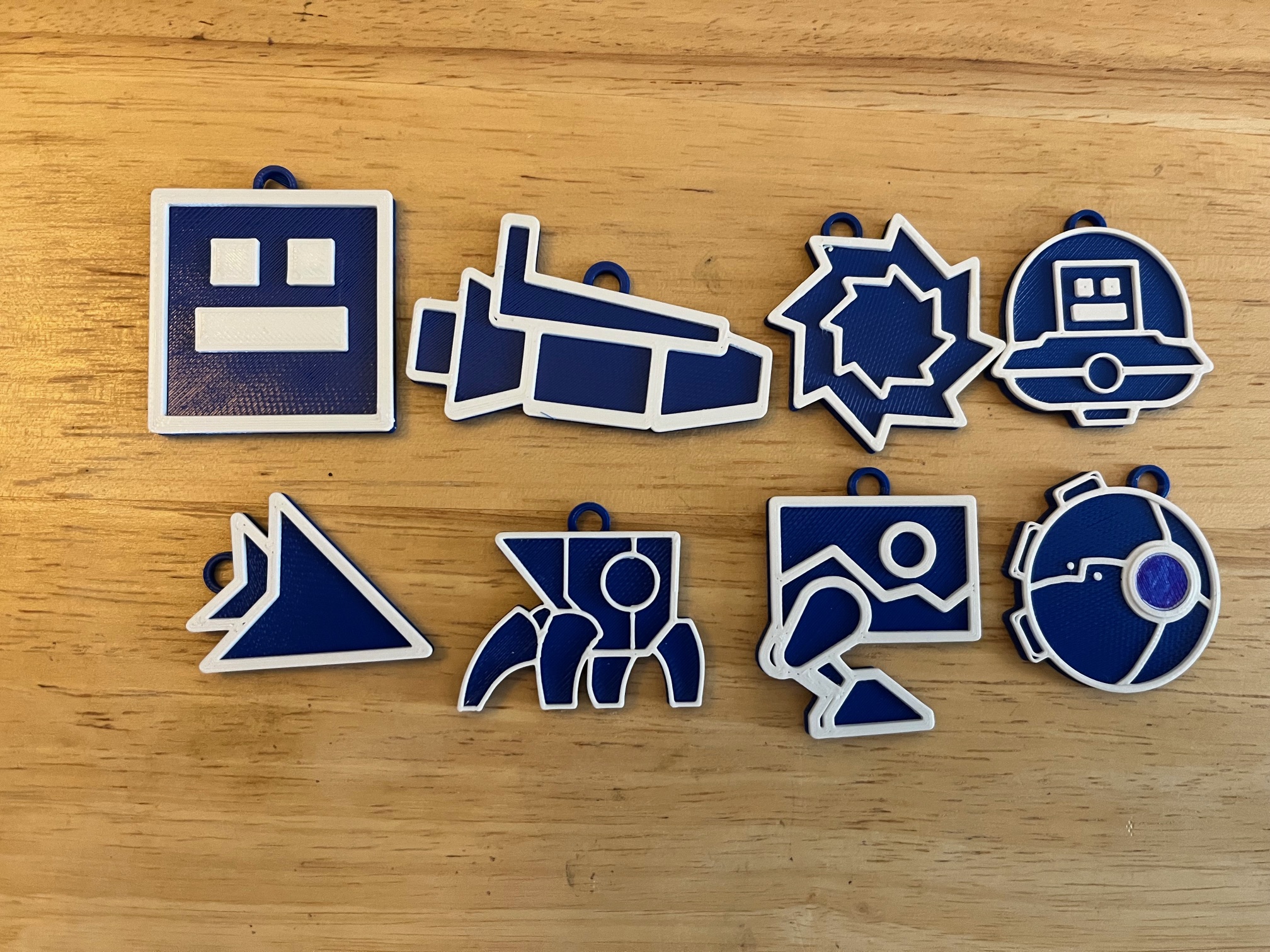 Geometry Dash Icon Keychains