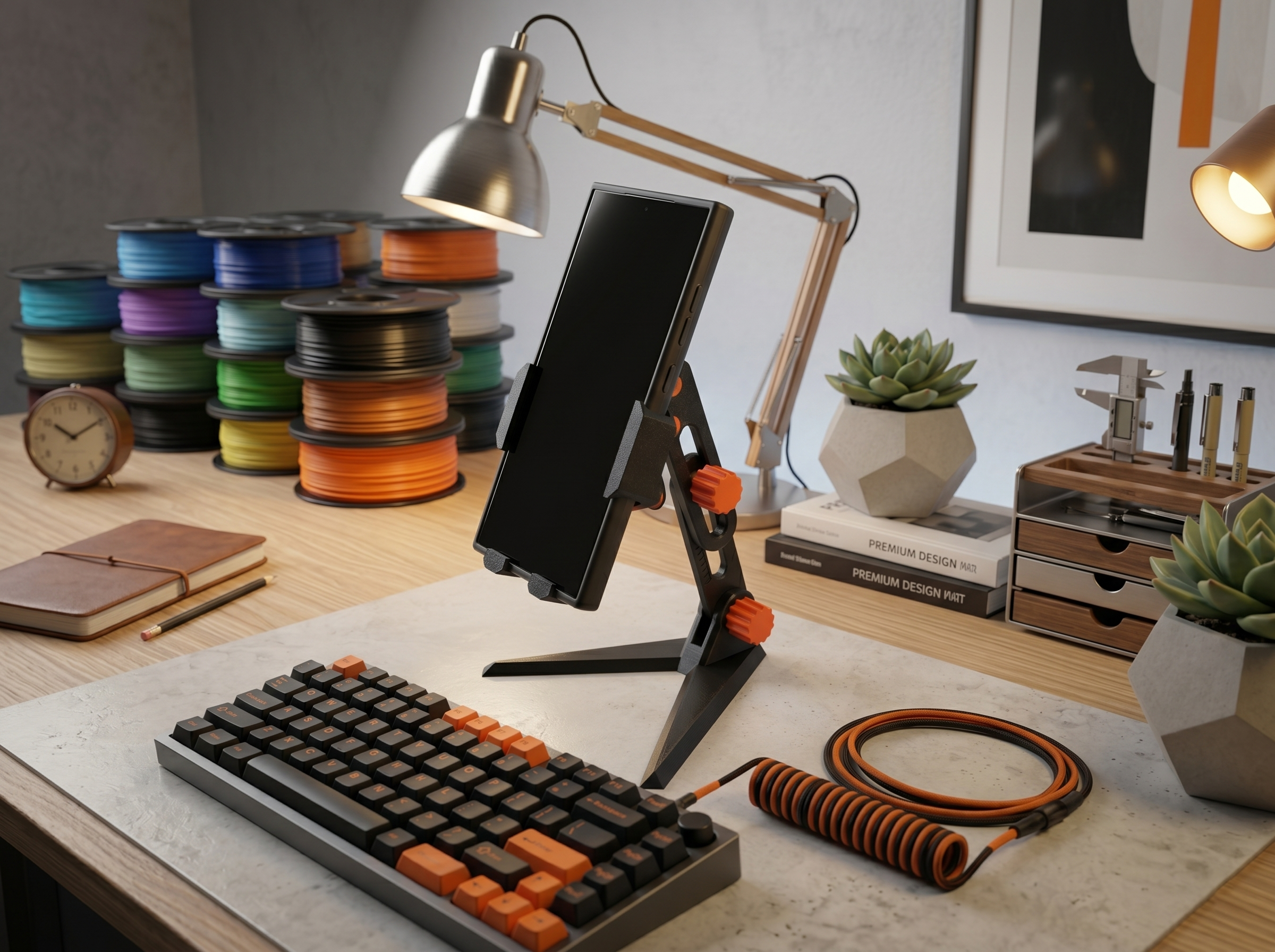 Gravity Adjustable Phone Desk Stand