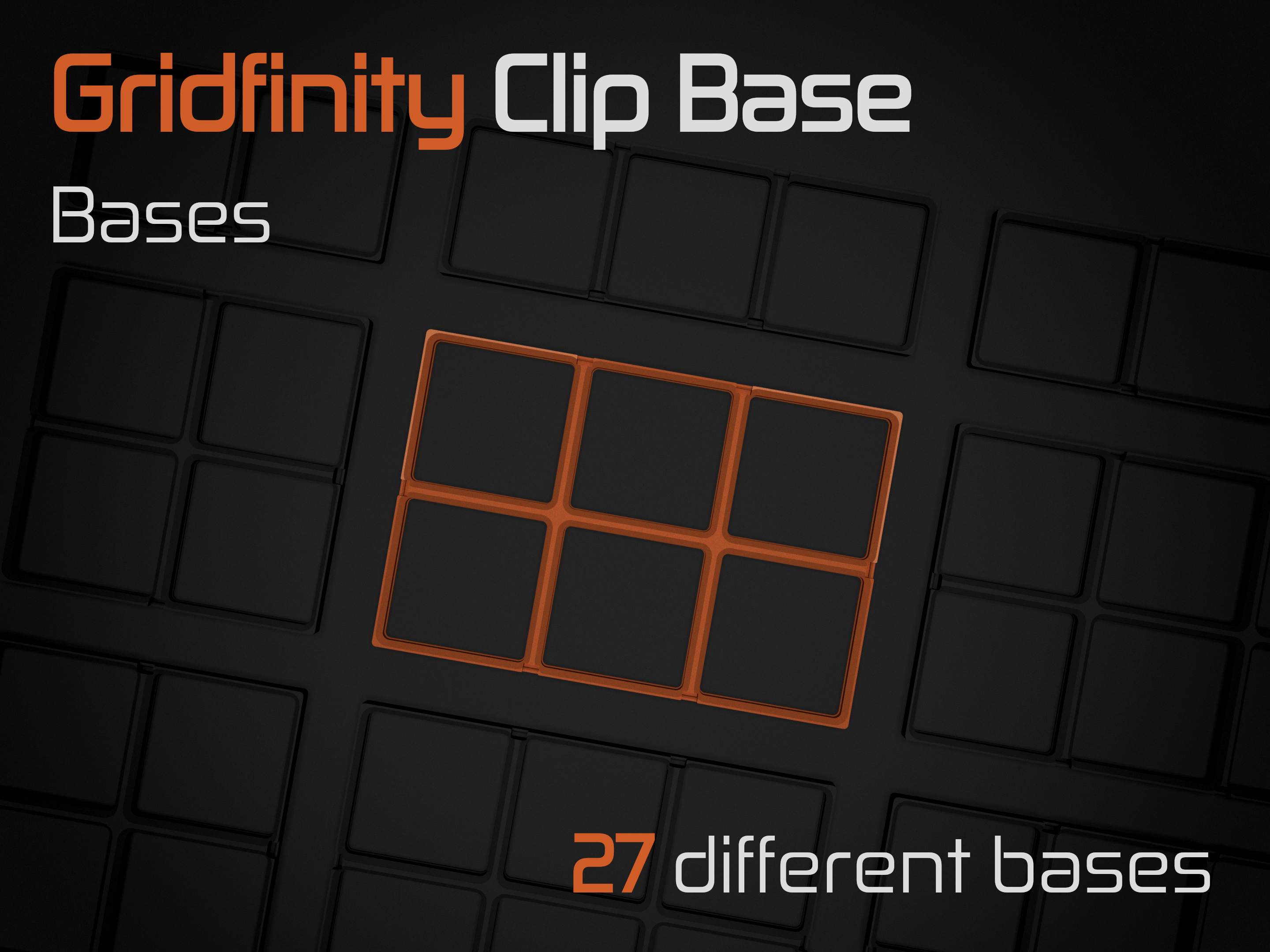 Gridfinity Base with Clip- Base (REMIX)