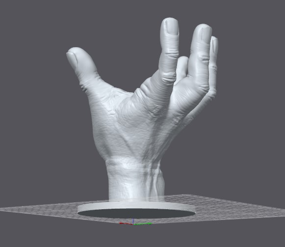 sphere holder hand