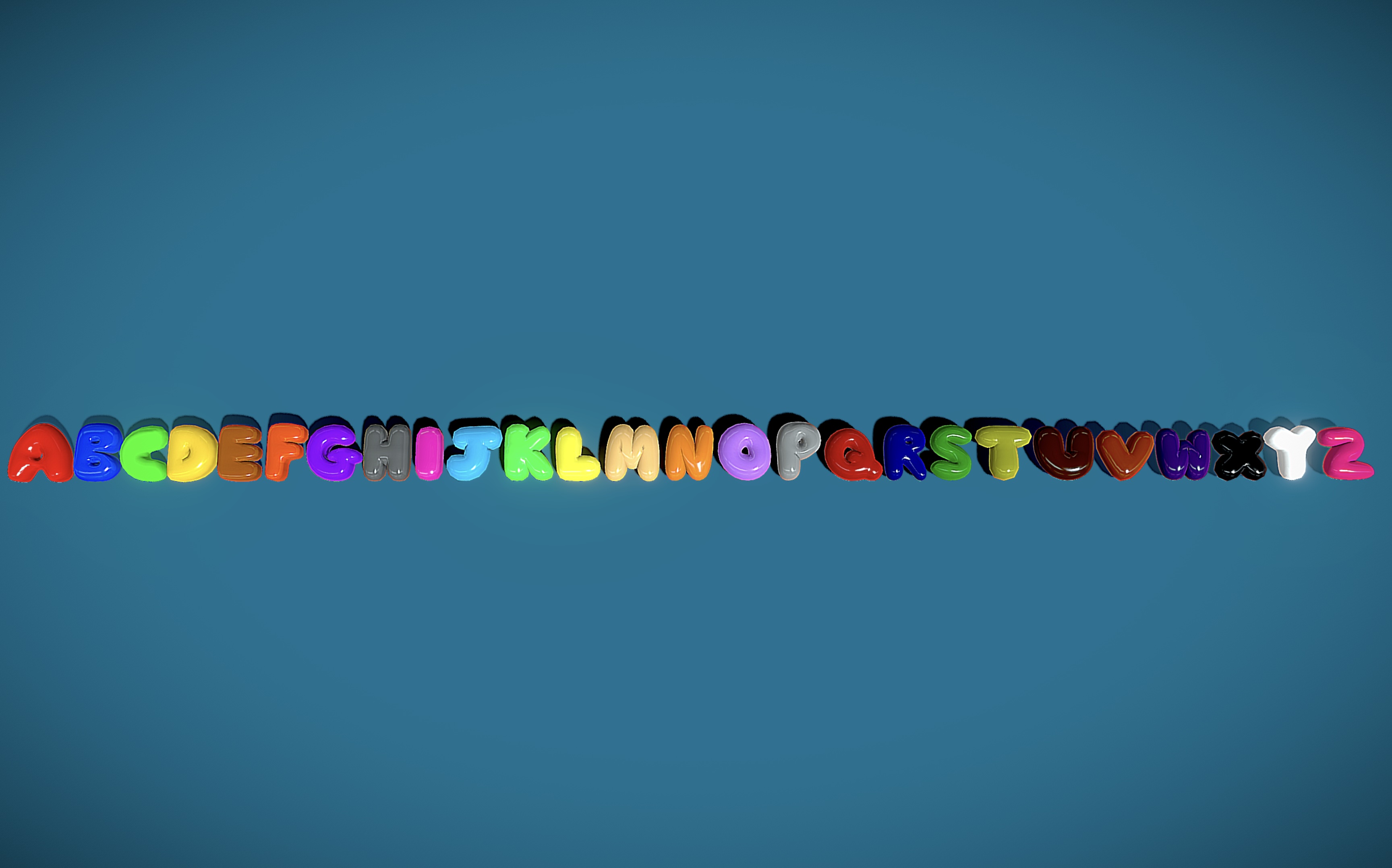 3D Bubble Letters of the Alphabet v1