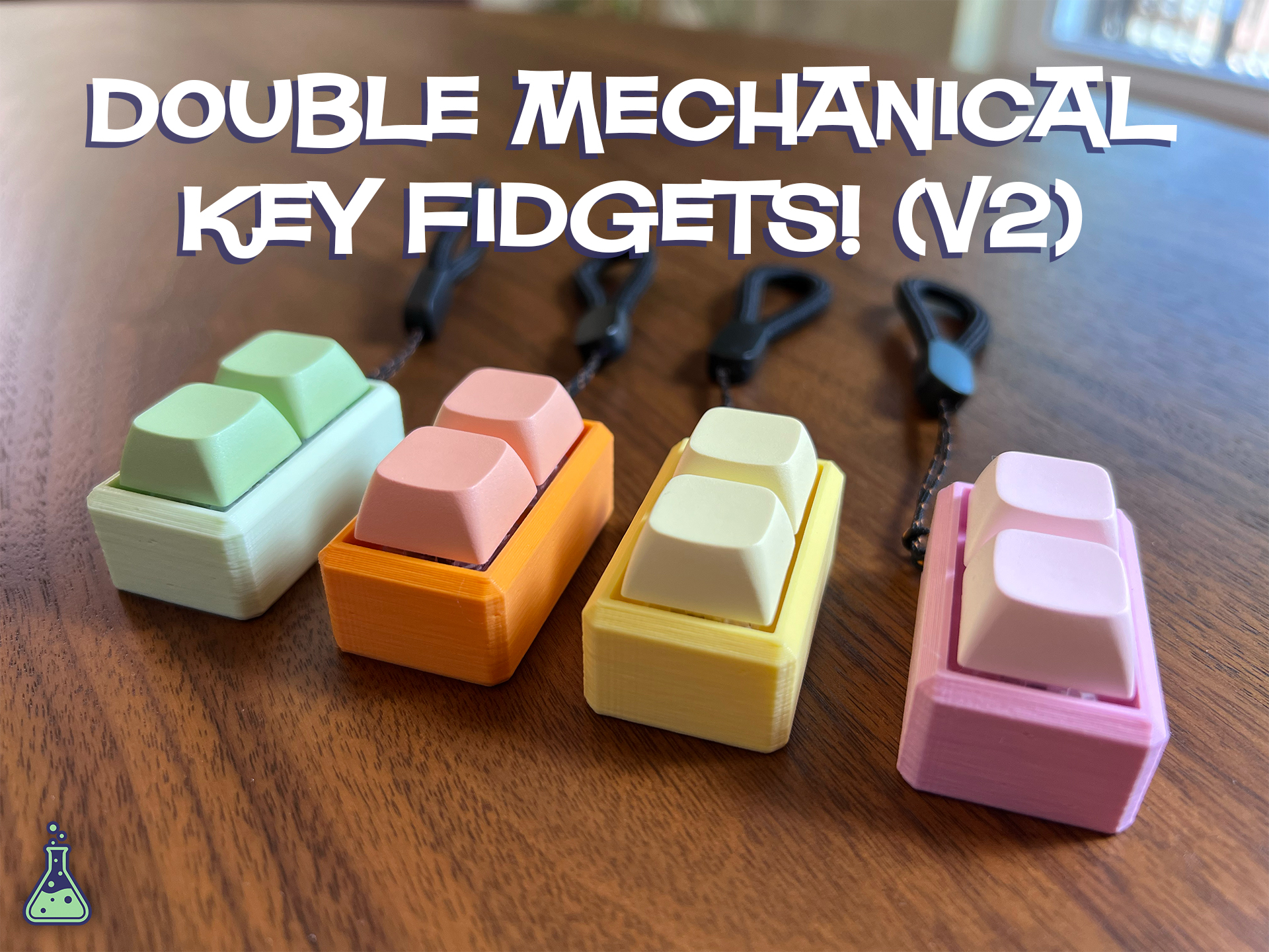 Double Key Switch Fidget Lanyard