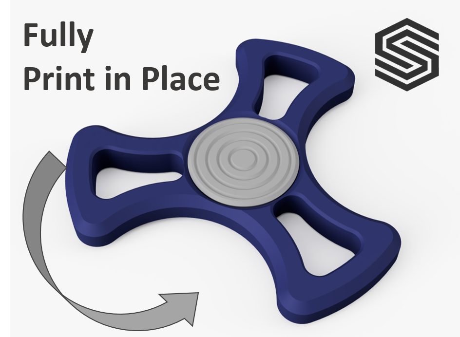 Modern Fidget Spinner (Fully Print In Place!)