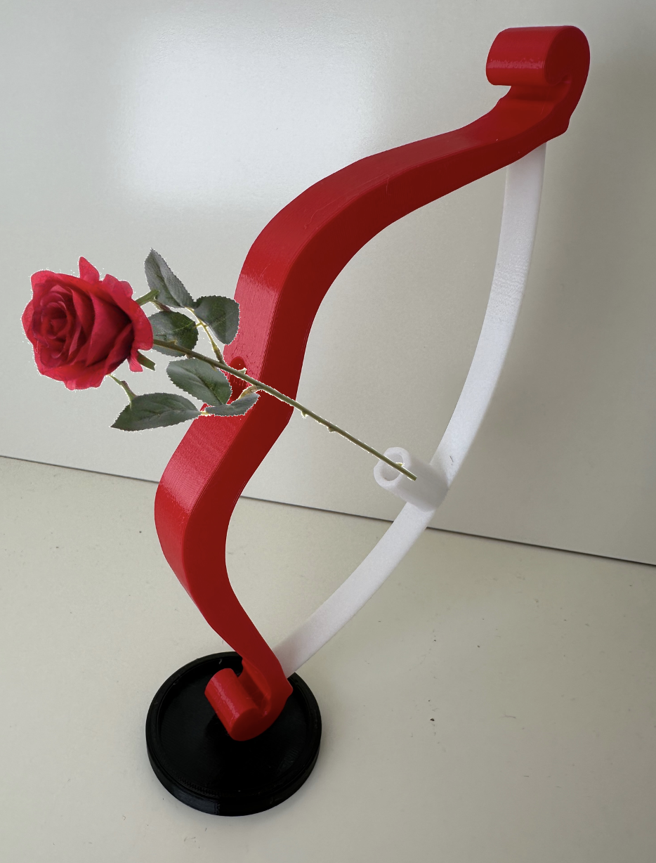 Cupid rose archery vase for Valentine