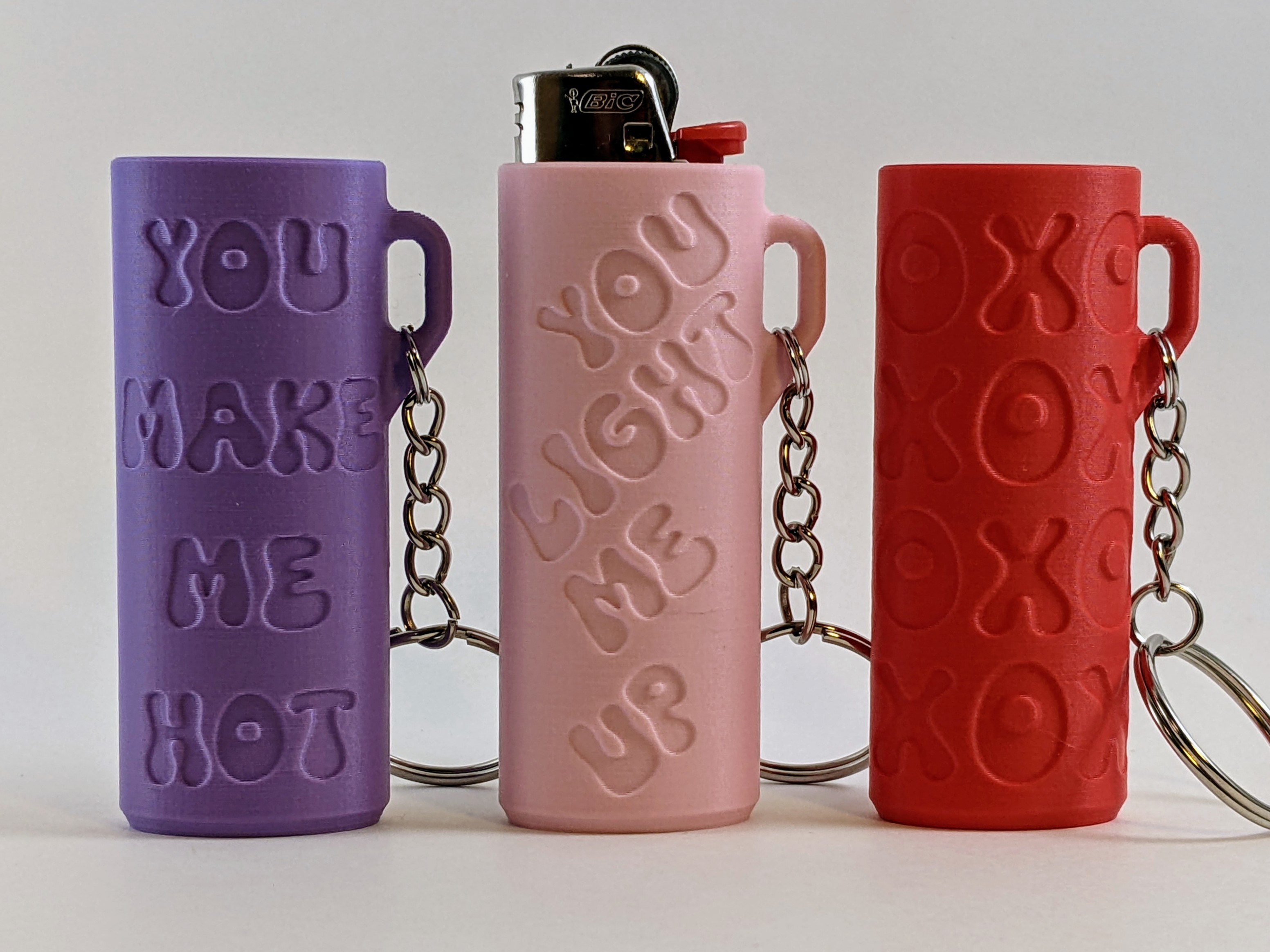 Valentine's Day Bic Lighter Keychains