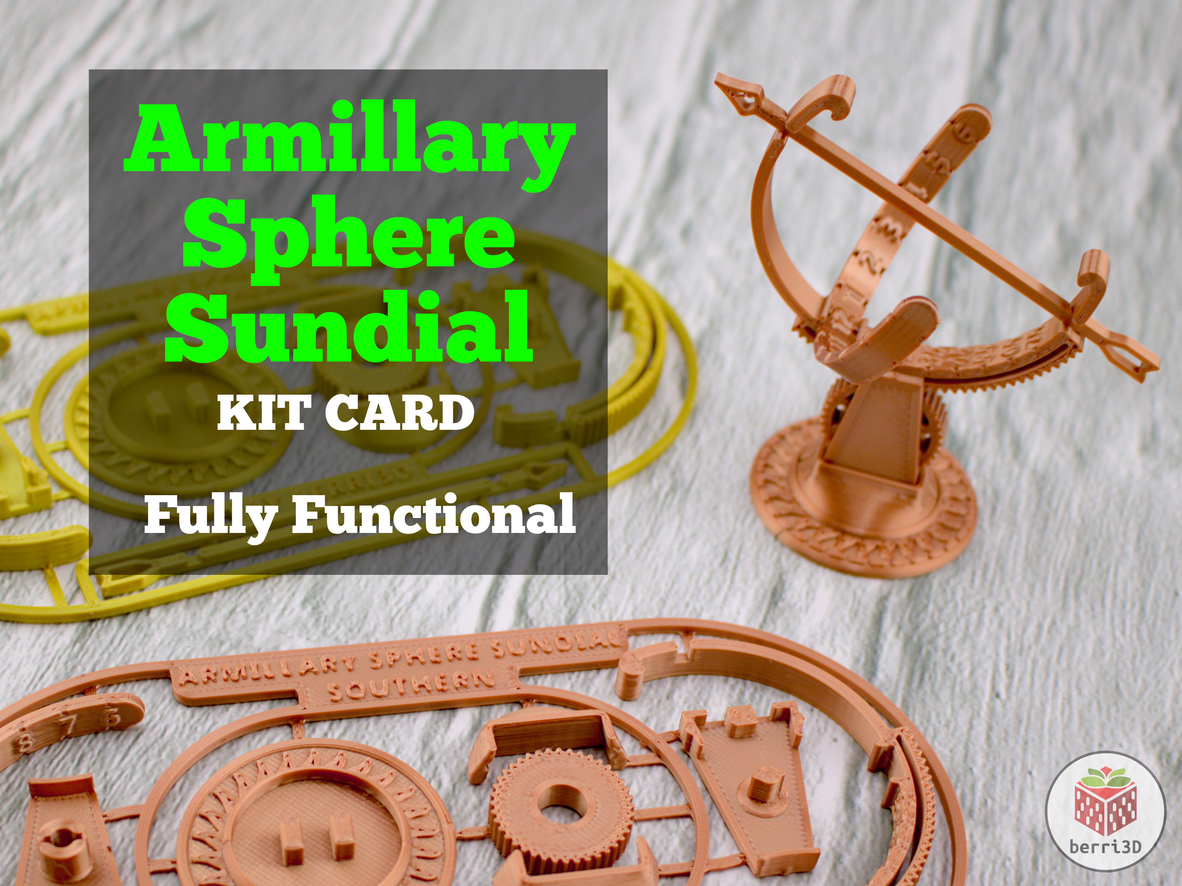 Armillary Sphere Sundial Kit Card