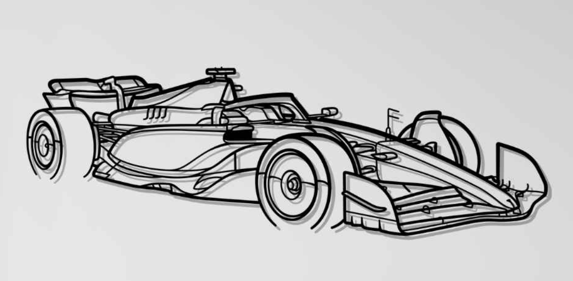 F1 Ferrari SF-24 Angle Wall Art