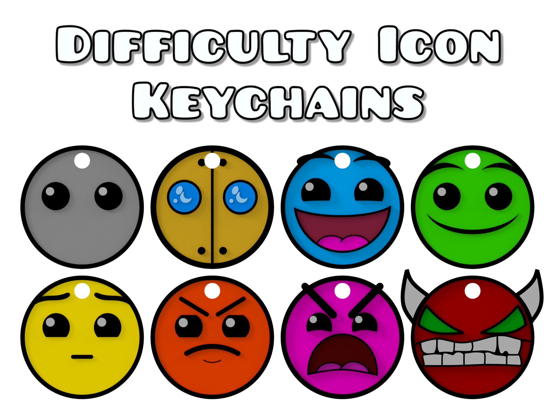 Geometry Dash Keychains
