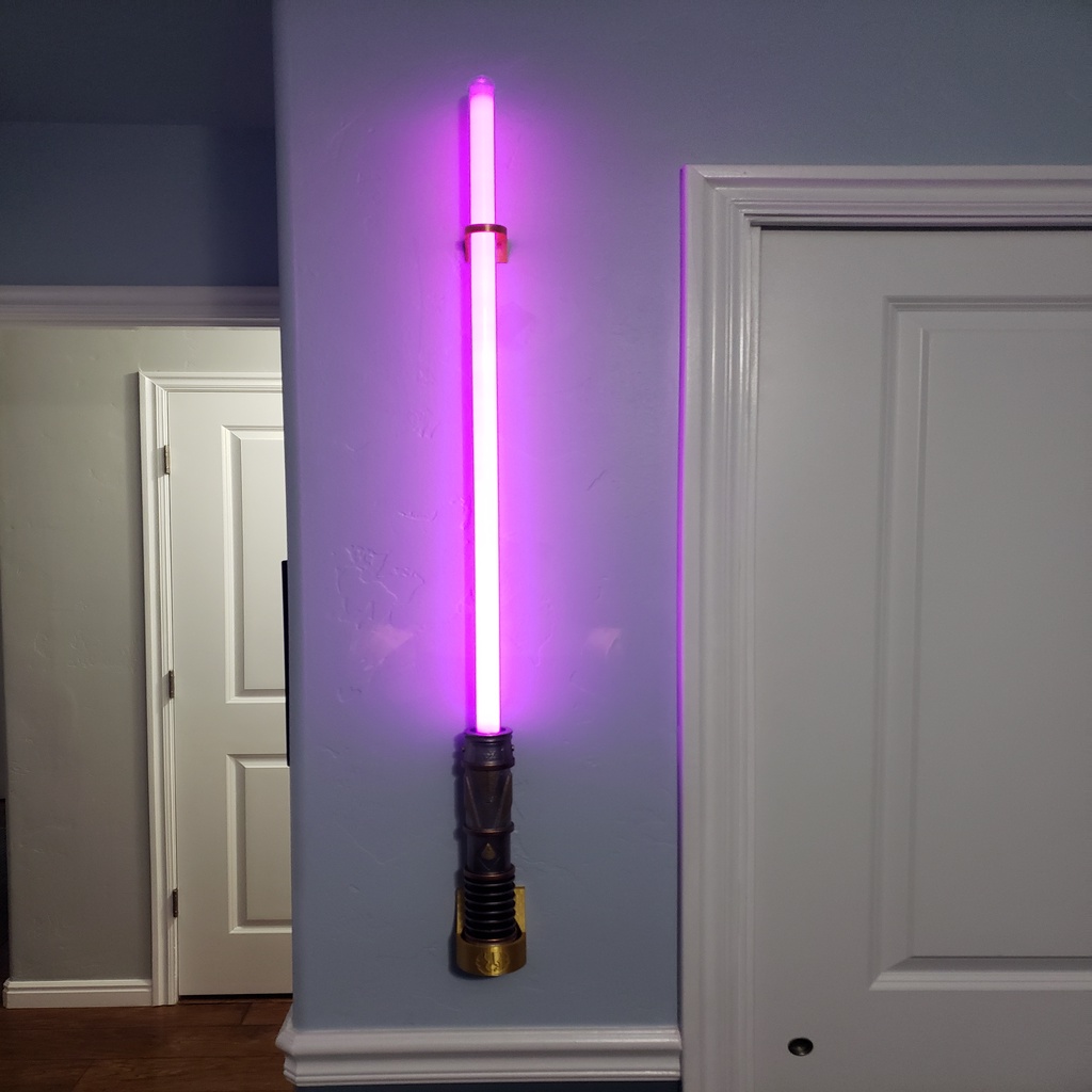Savi's workshop lightsaber wall mount