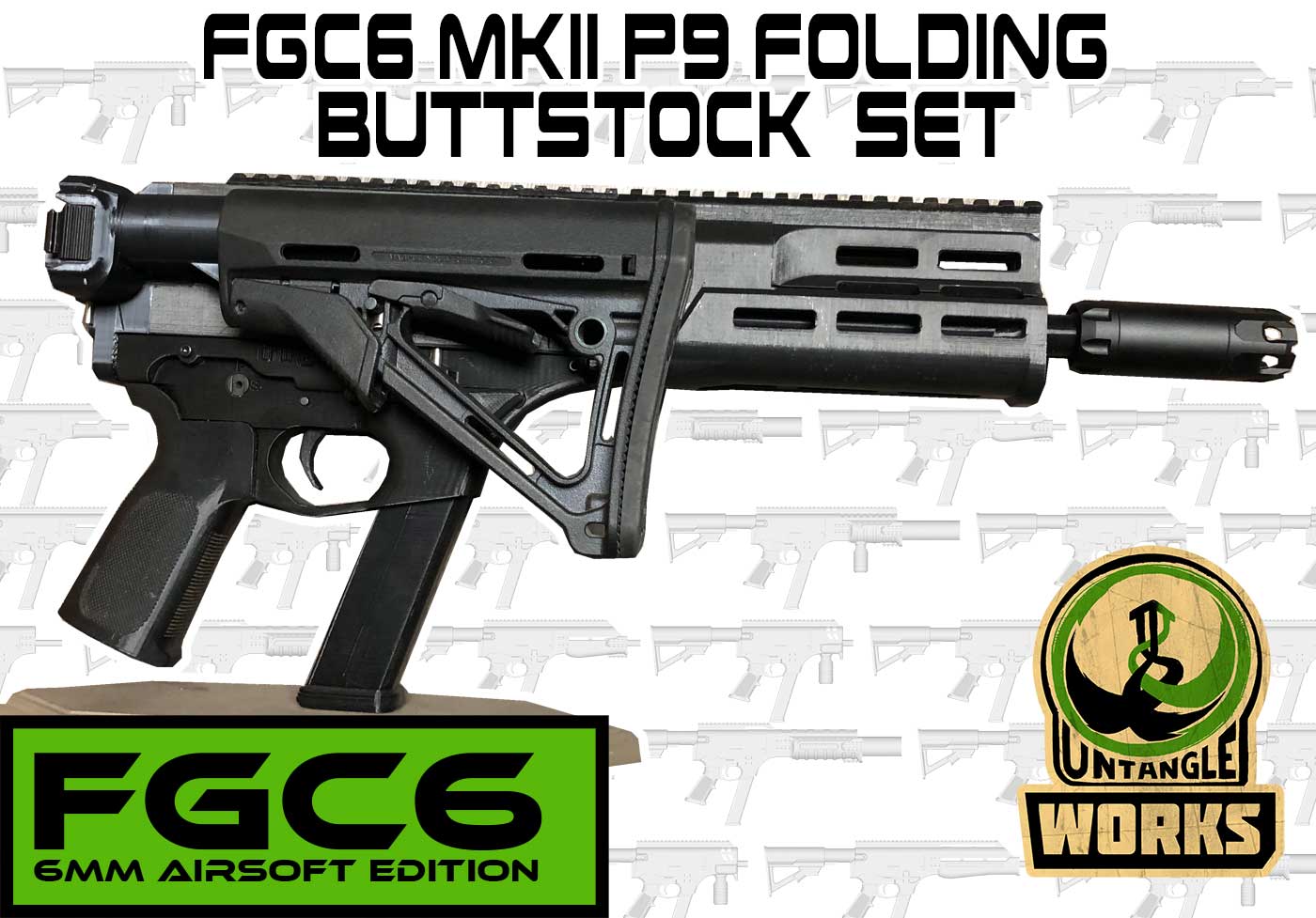 FGC-6 MKII: Partisan 9 folding stock and AR buffer tube ver