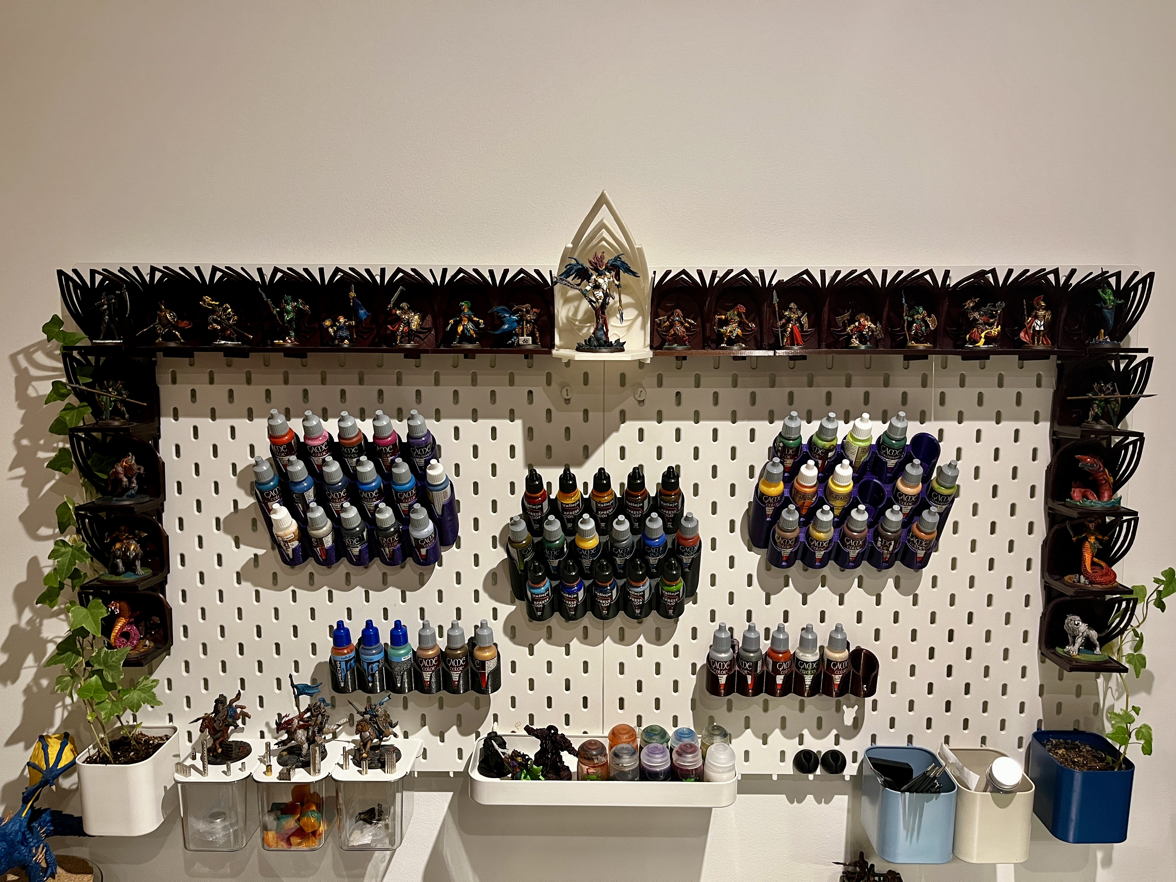 Paint Rack for IKEA Skadis Pegboards