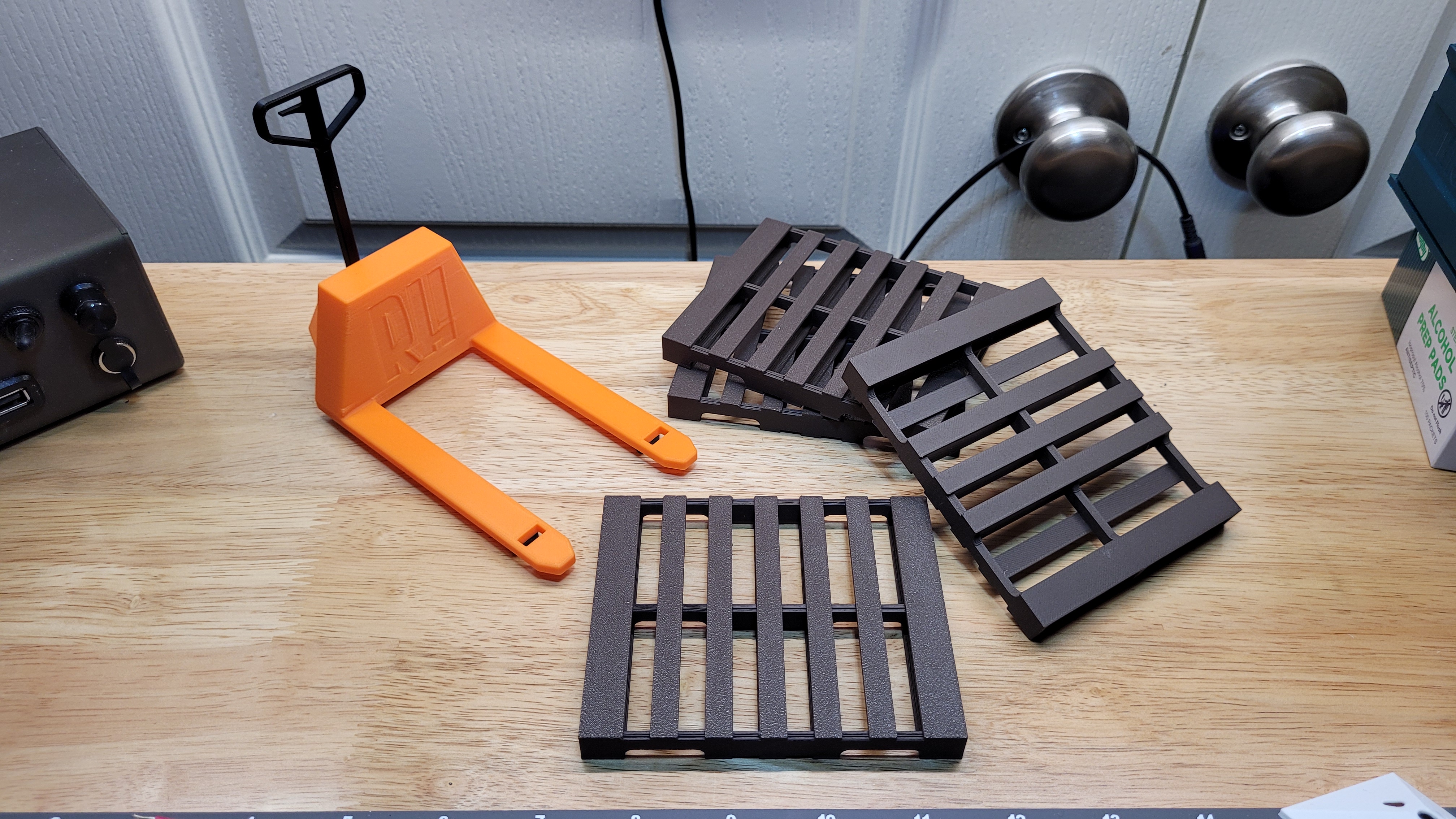 GMA Pallet Coasters and Hand Truck