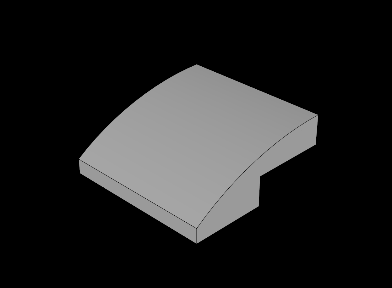 Lego Compatible (15068.dat) Slope Brick Curved 2 x 2 x 0.667