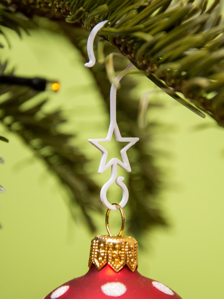 Decorative christmas tree ornament hooks