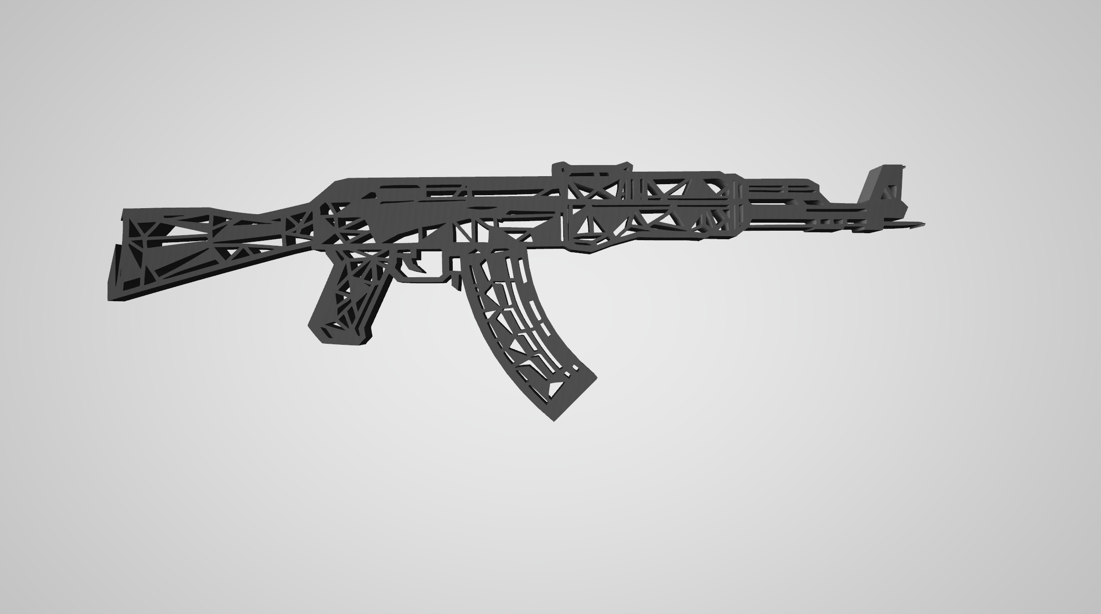 AK-47 Geometric Wall Art