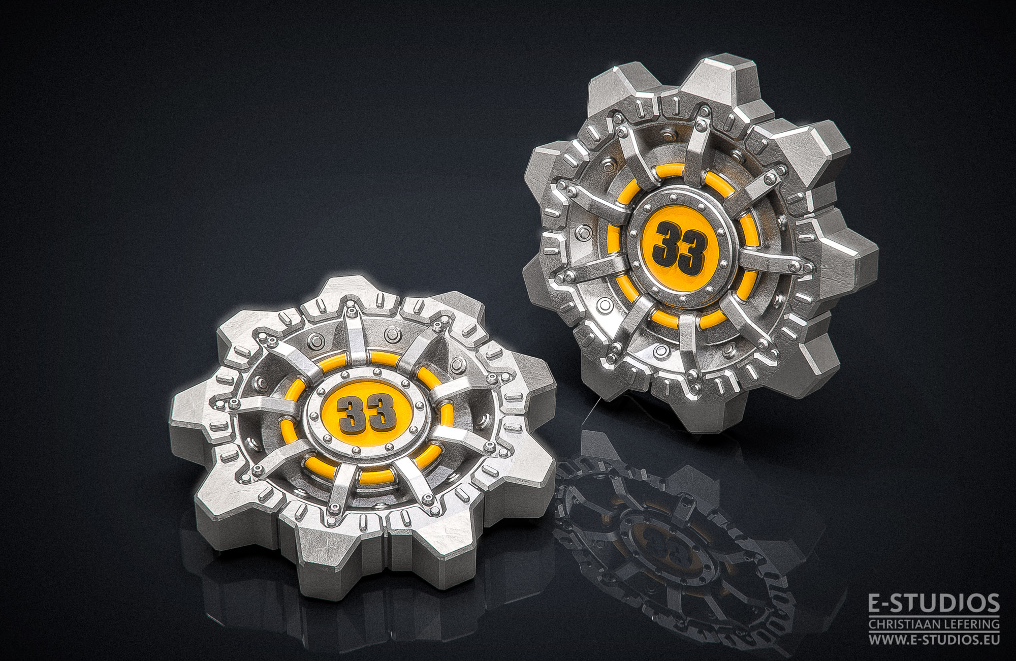 Fallout - Vault Door Brooches